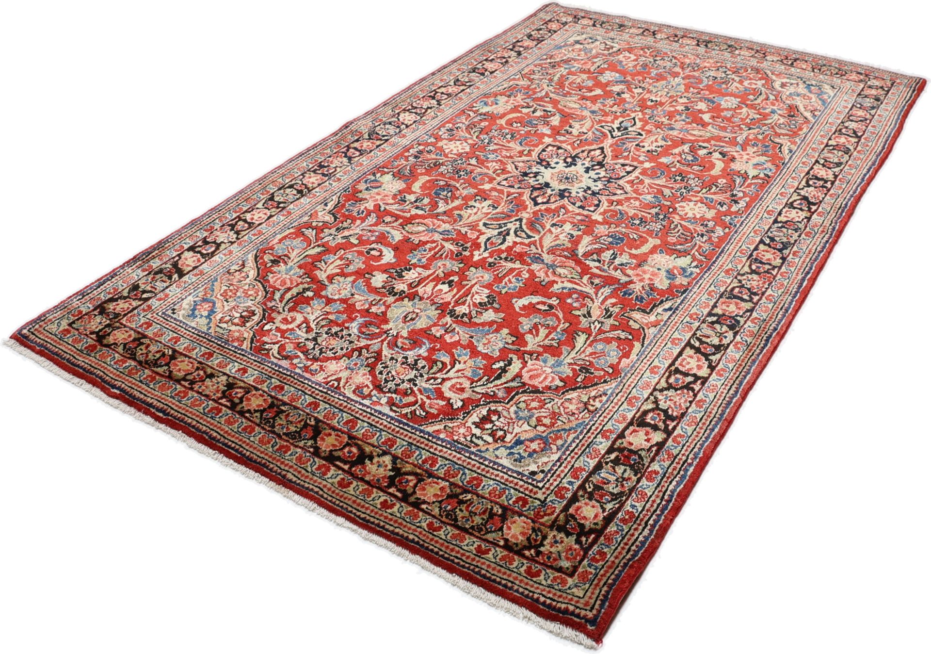 Antiker Sarough Perserteppich, 132 × 220 cm, Wolle