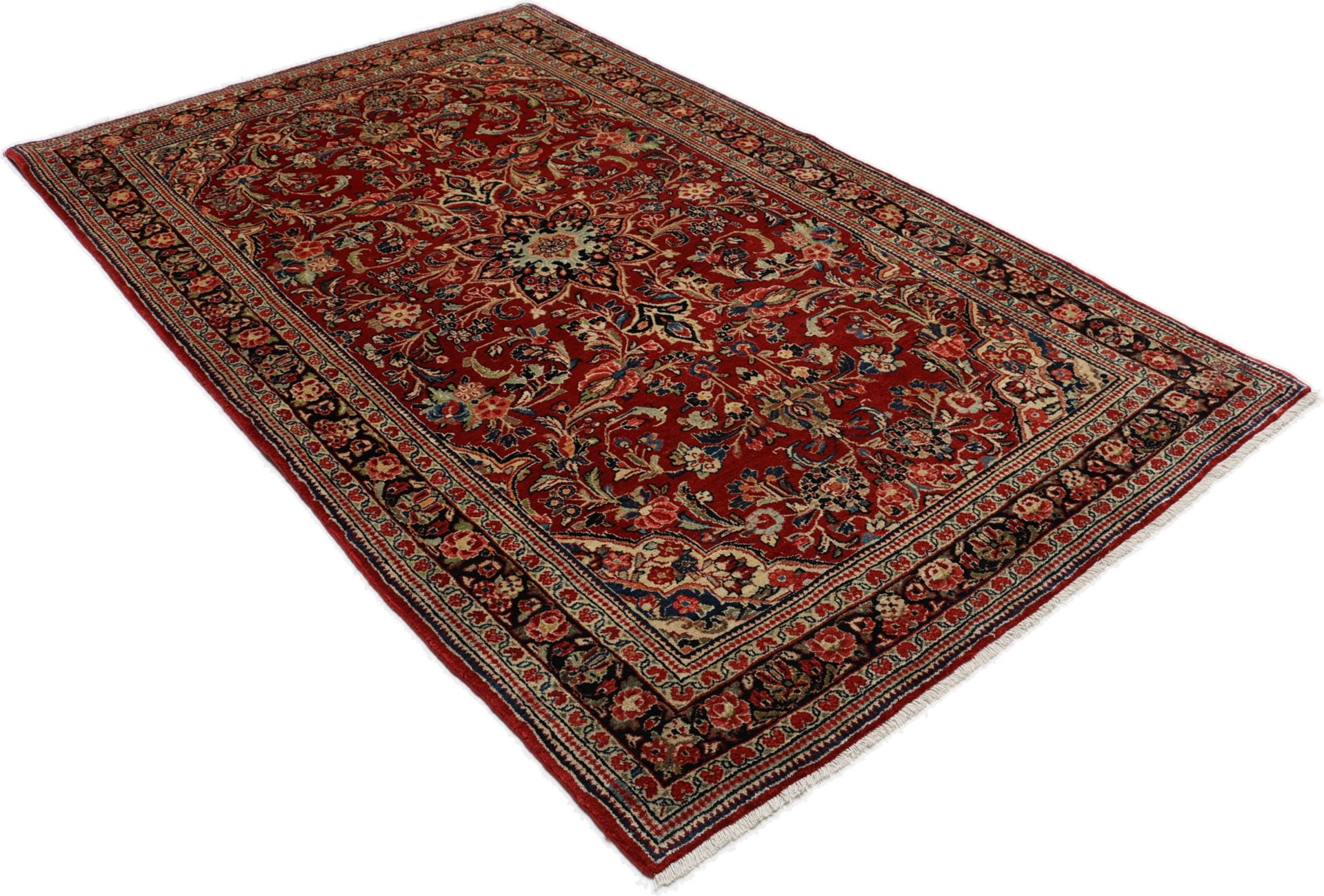 Antiker Sarough Perserteppich, 132 × 220 cm, Wolle
