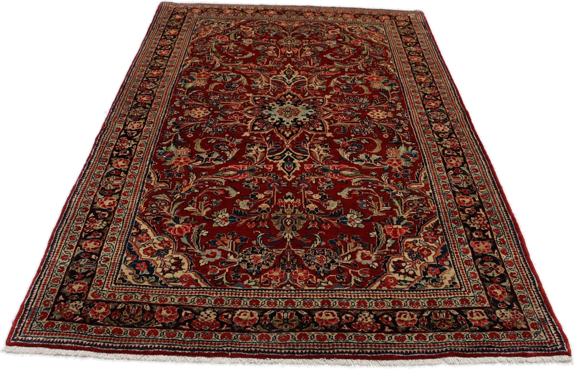 Antiker Sarough Perserteppich, 132 × 220 cm, Wolle