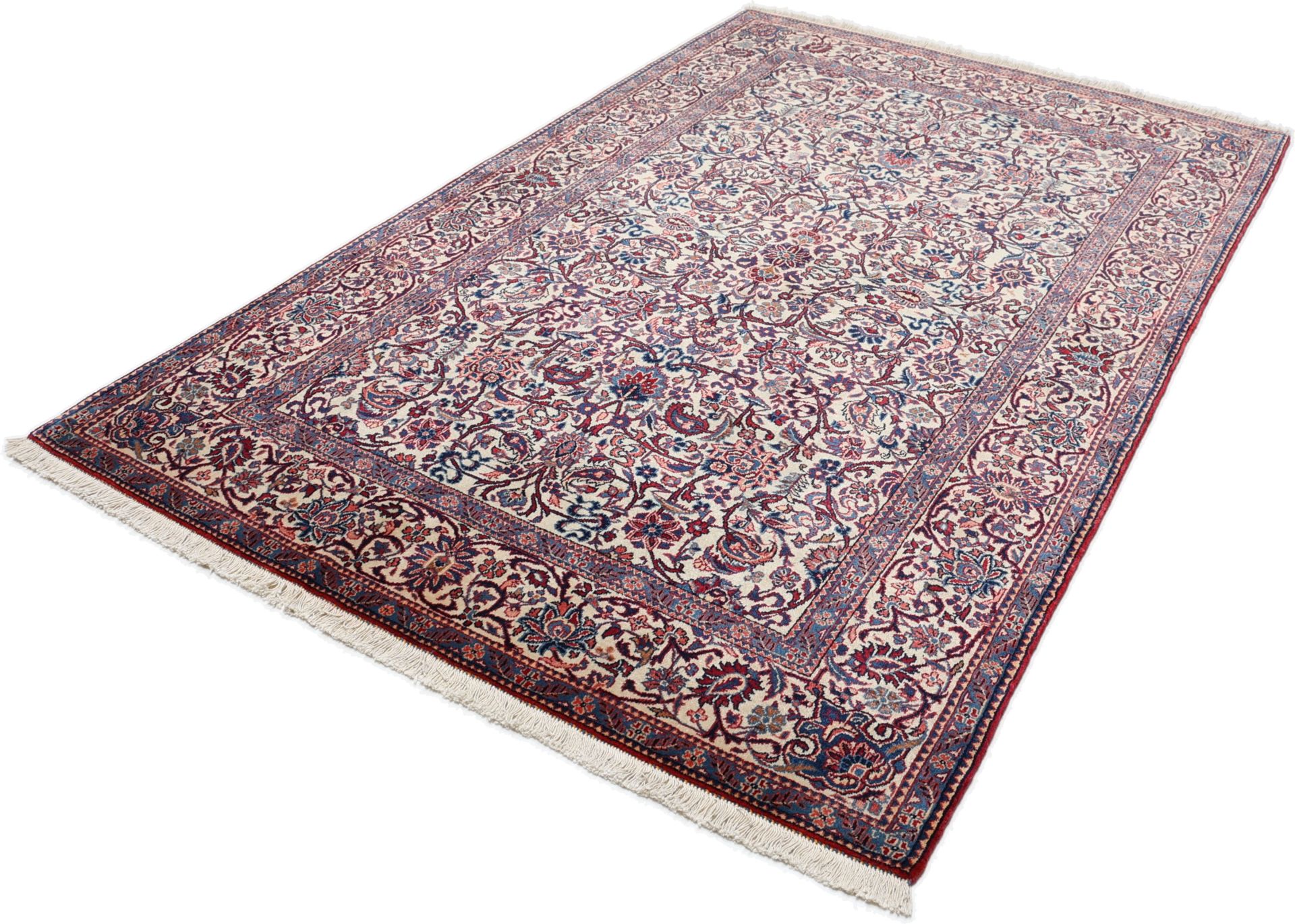 Kashan Perserteppich antik, 134 × 209 cm, Wolle