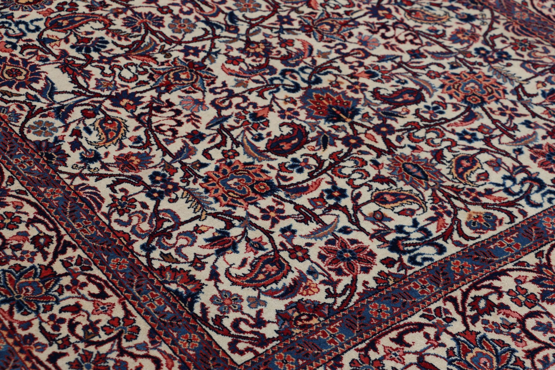 Kashan Perserteppich antik, 134 × 209 cm, Wolle