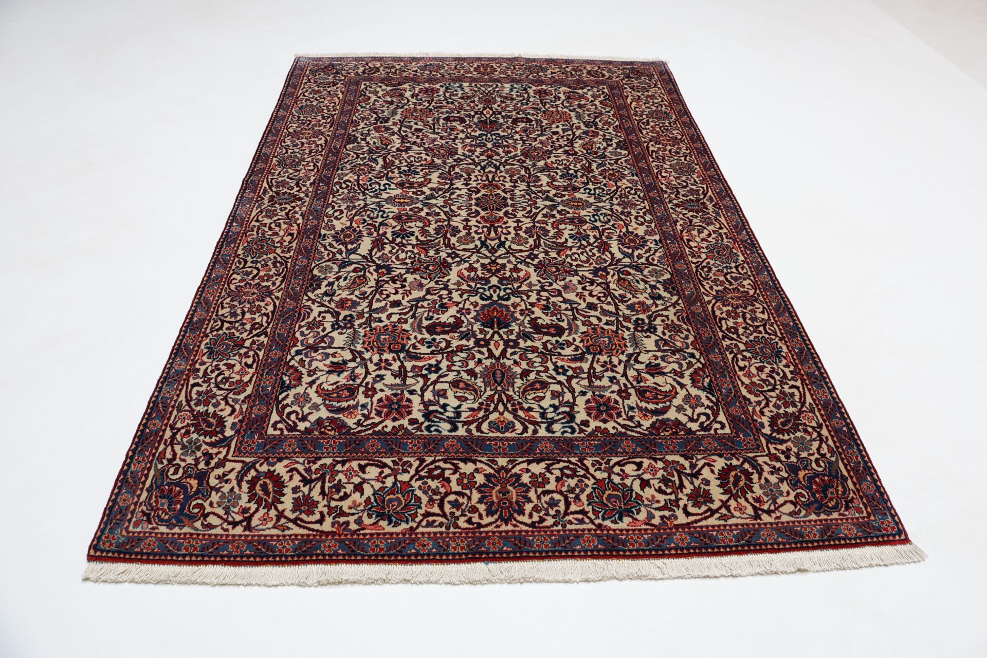 Kashan Perserteppich antik, 134 × 209 cm, Wolle
