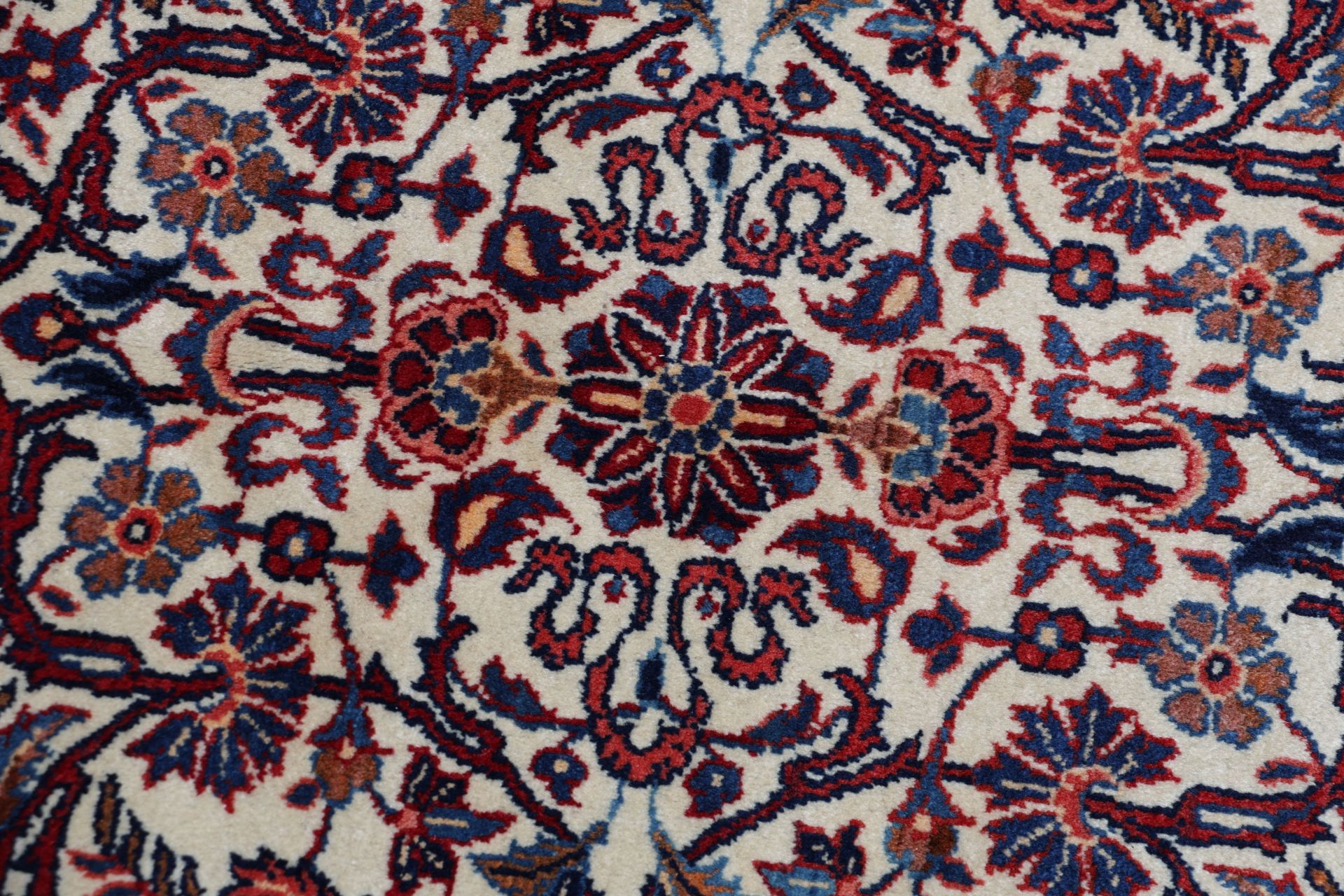 Kashan Perserteppich antik, 134 × 209 cm, Wolle
