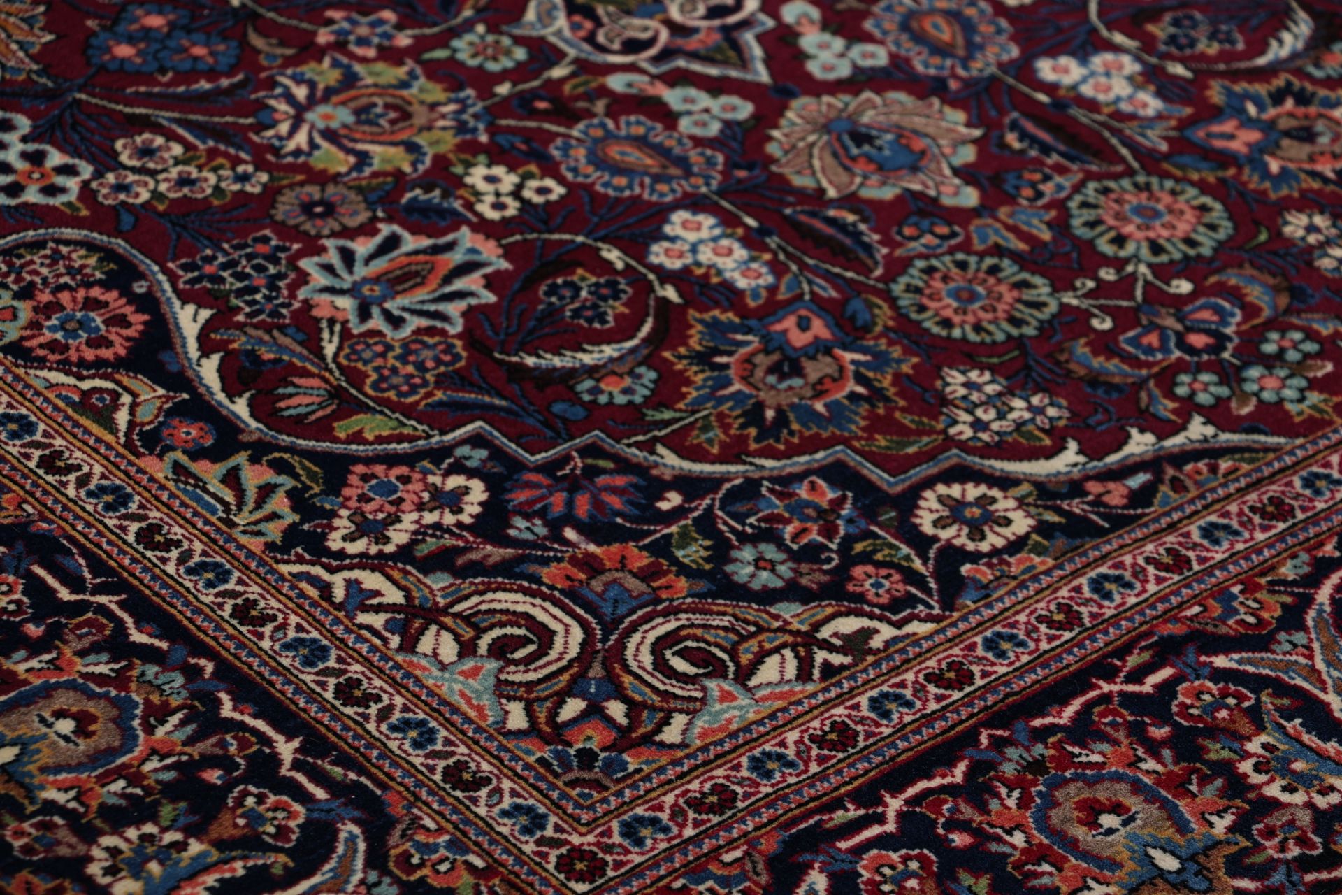 Handgeknüpfter Kashan Perserteppich, 133 × 210 cm, Wolle