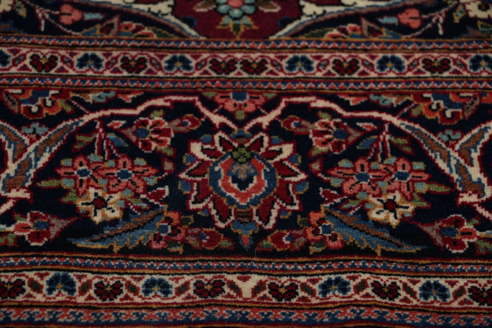 Handgeknüpfter Kashan Perserteppich, 133 × 210 cm, Wolle
