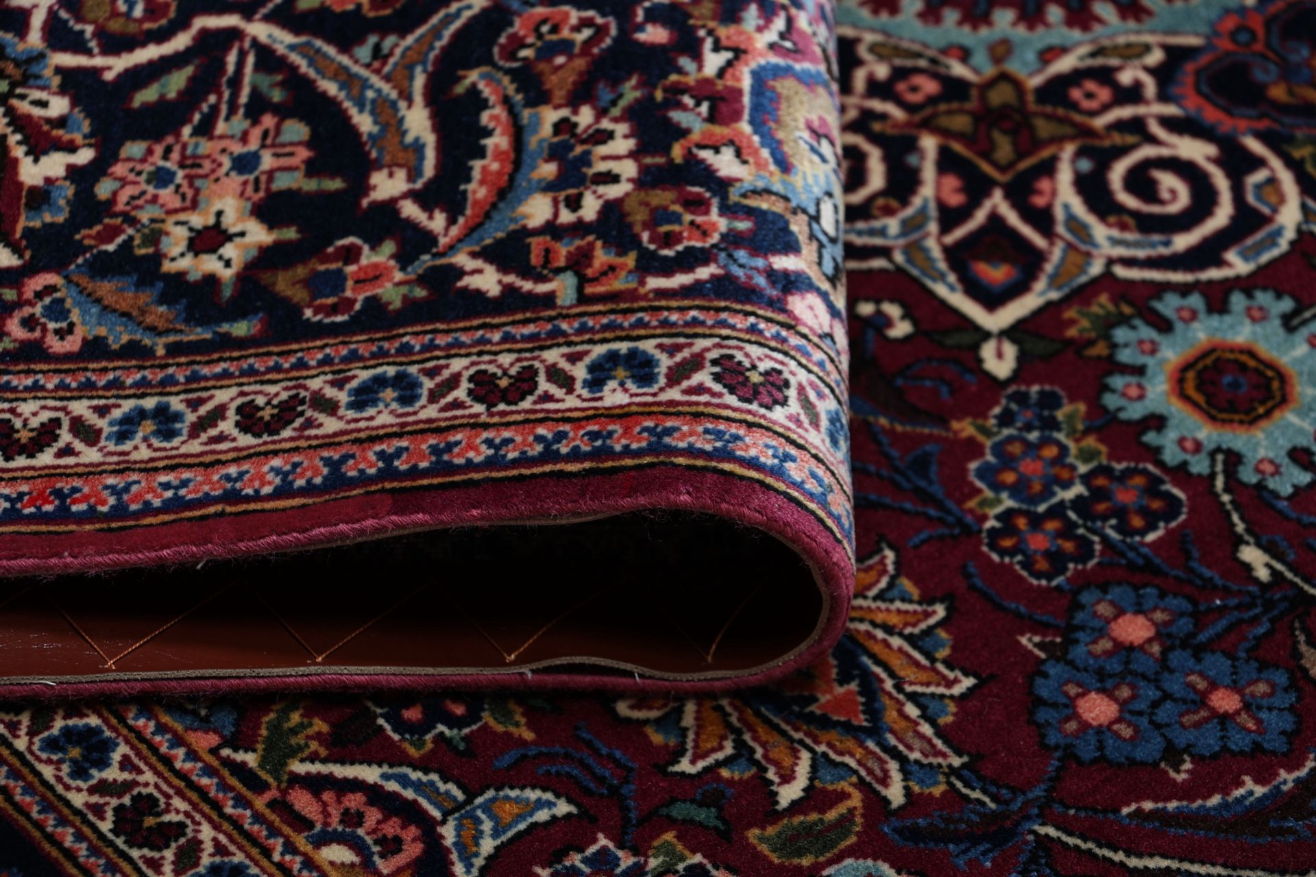 Handgeknüpfter Kashan Perserteppich, 133 × 210 cm, Wolle