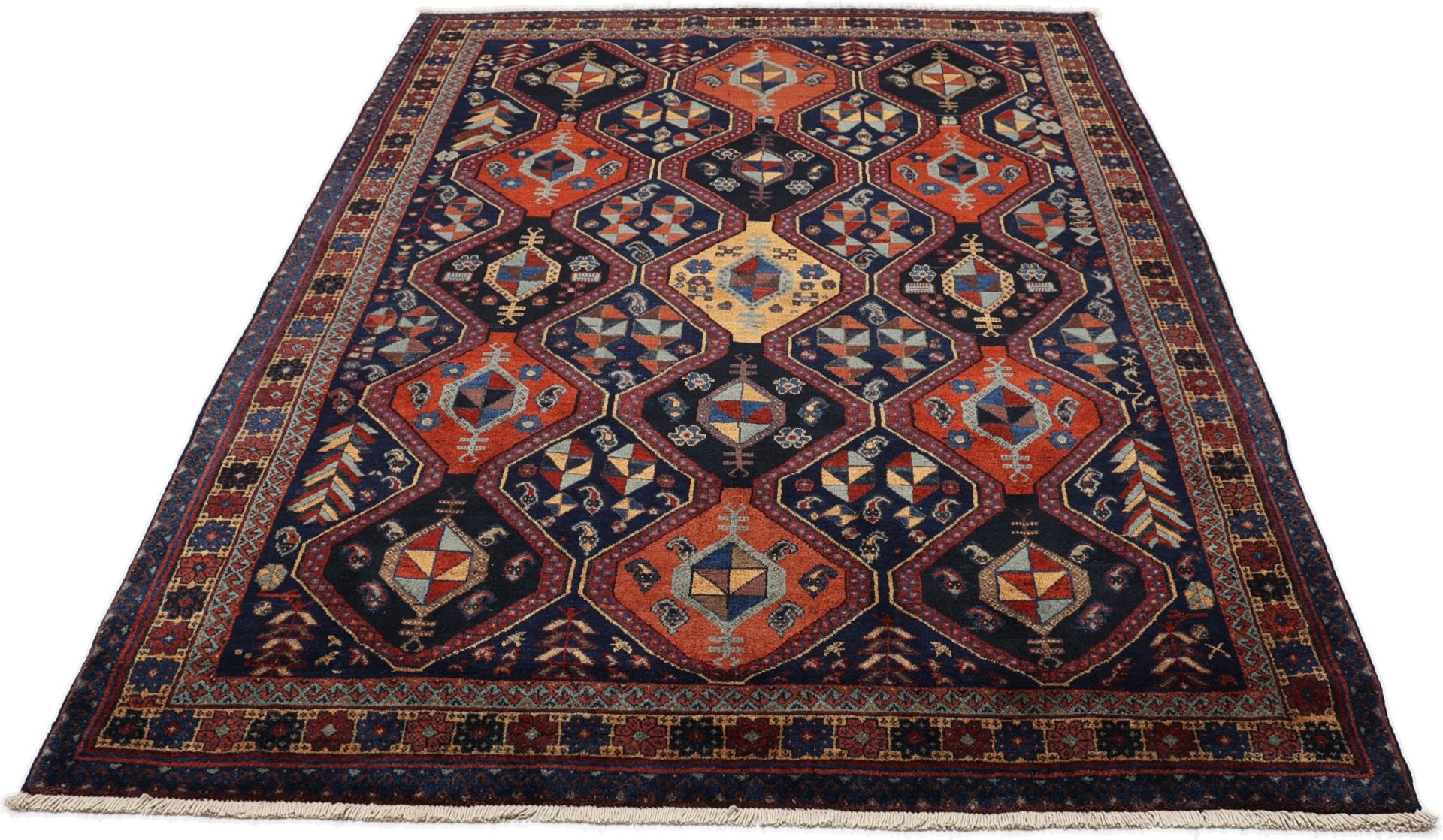 Handgeknüpfter Afshar Perserteppich, 160 × 234 cm, Wolle