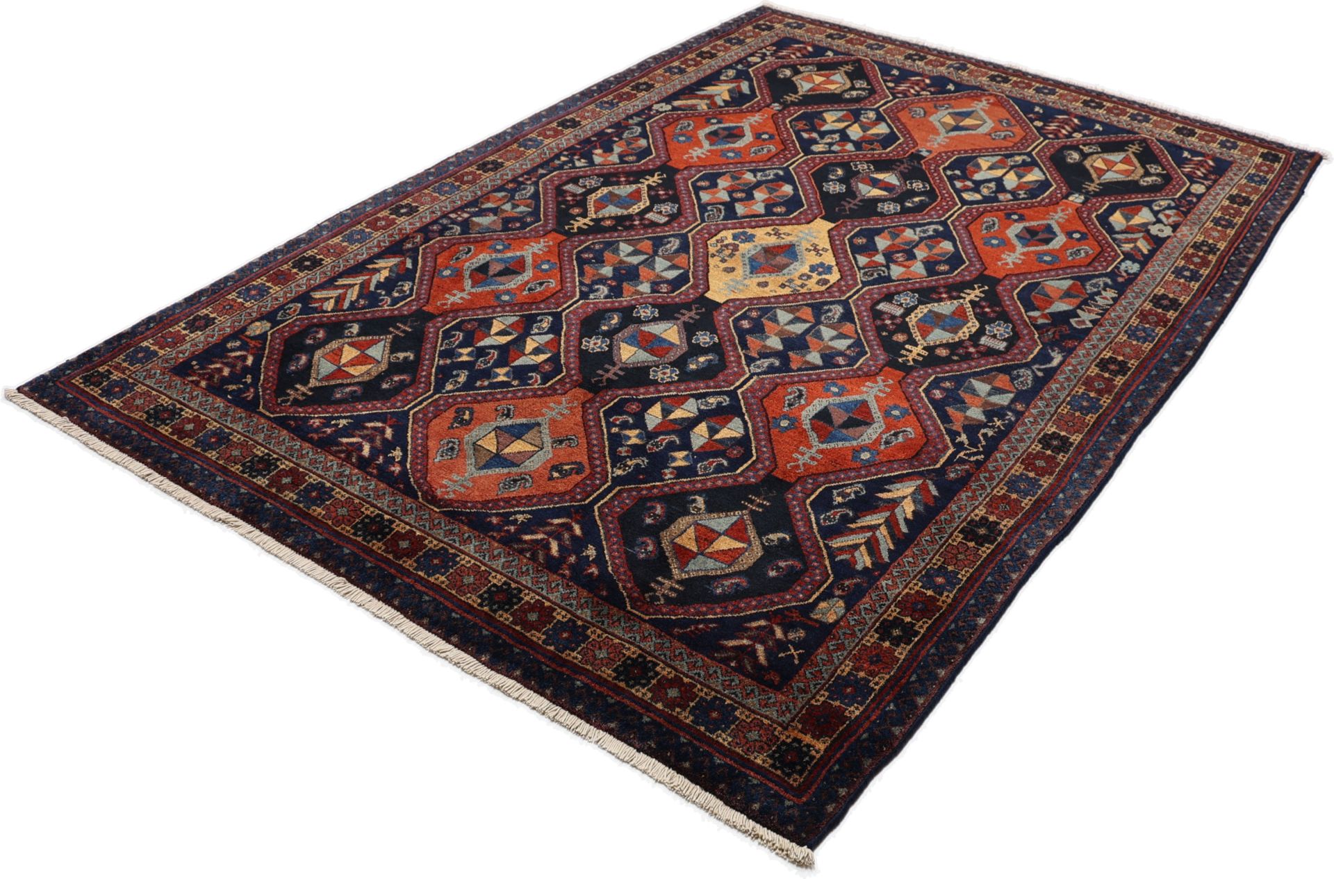Handgeknüpfter Afshar Perserteppich, 160 × 234 cm, Wolle