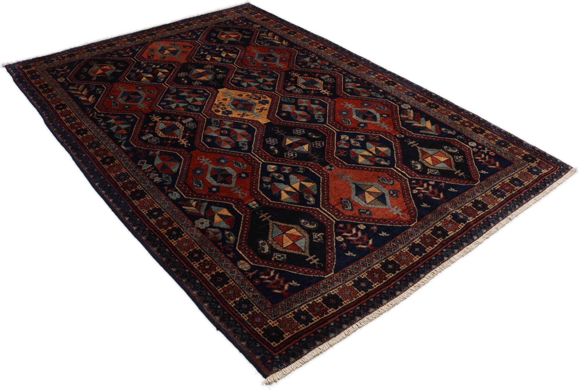 Handgeknüpfter Afshar Perserteppich, 160 × 234 cm, Wolle