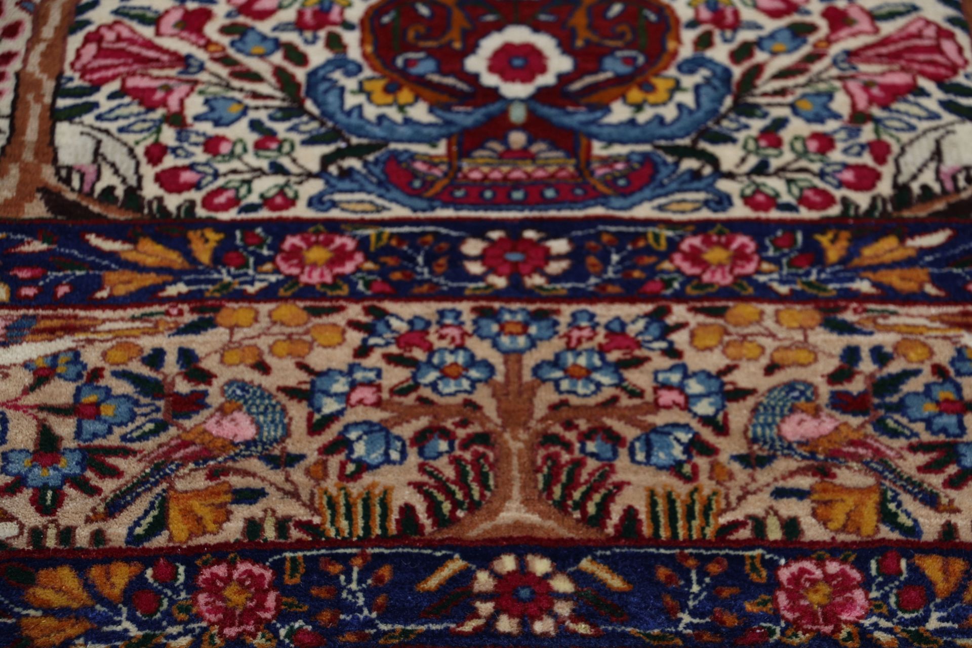 Antiker Kerman Perserteppich, 140 × 224 cm, Wolle