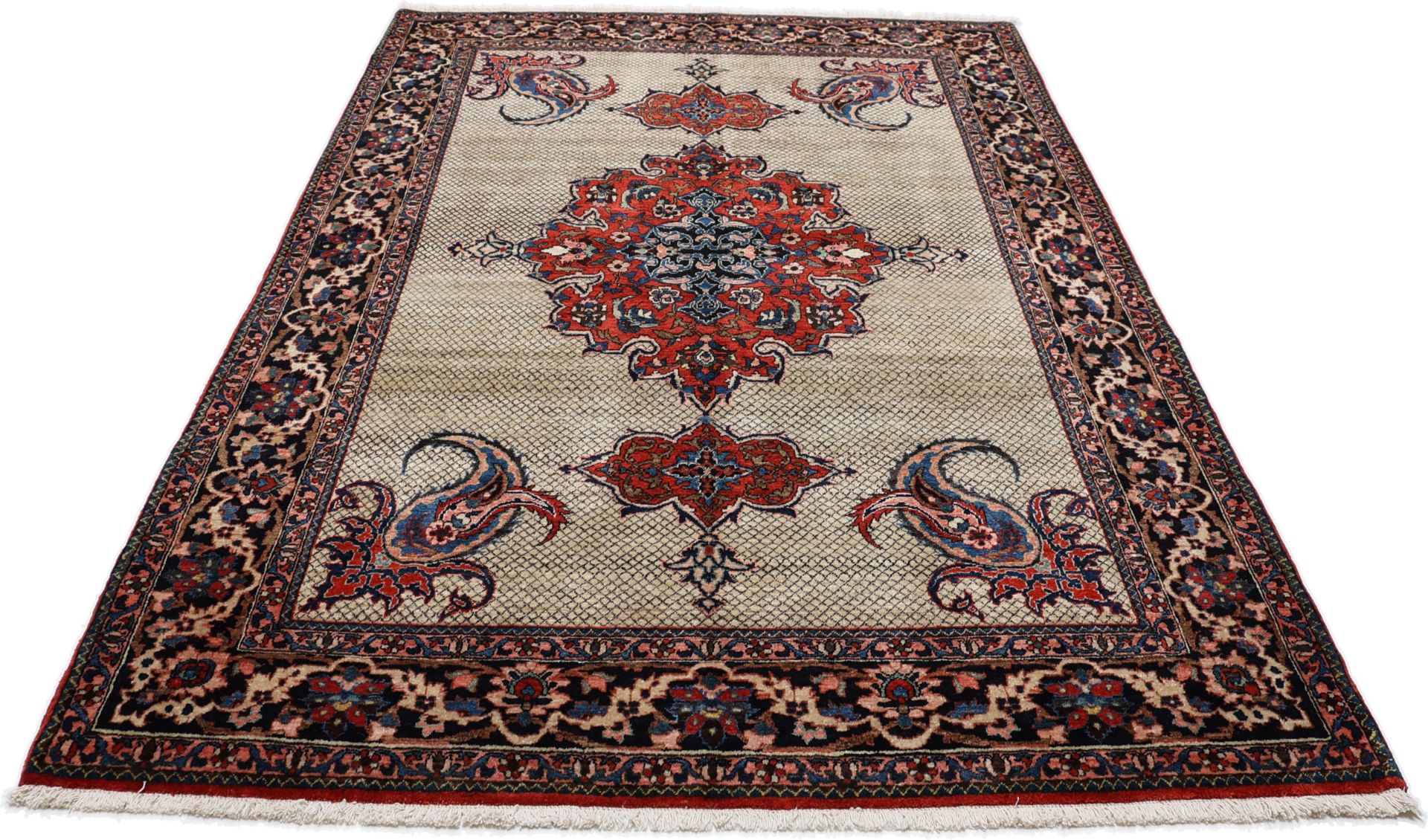 Antiker Perserteppich aus Iran, 150 × 222 cm