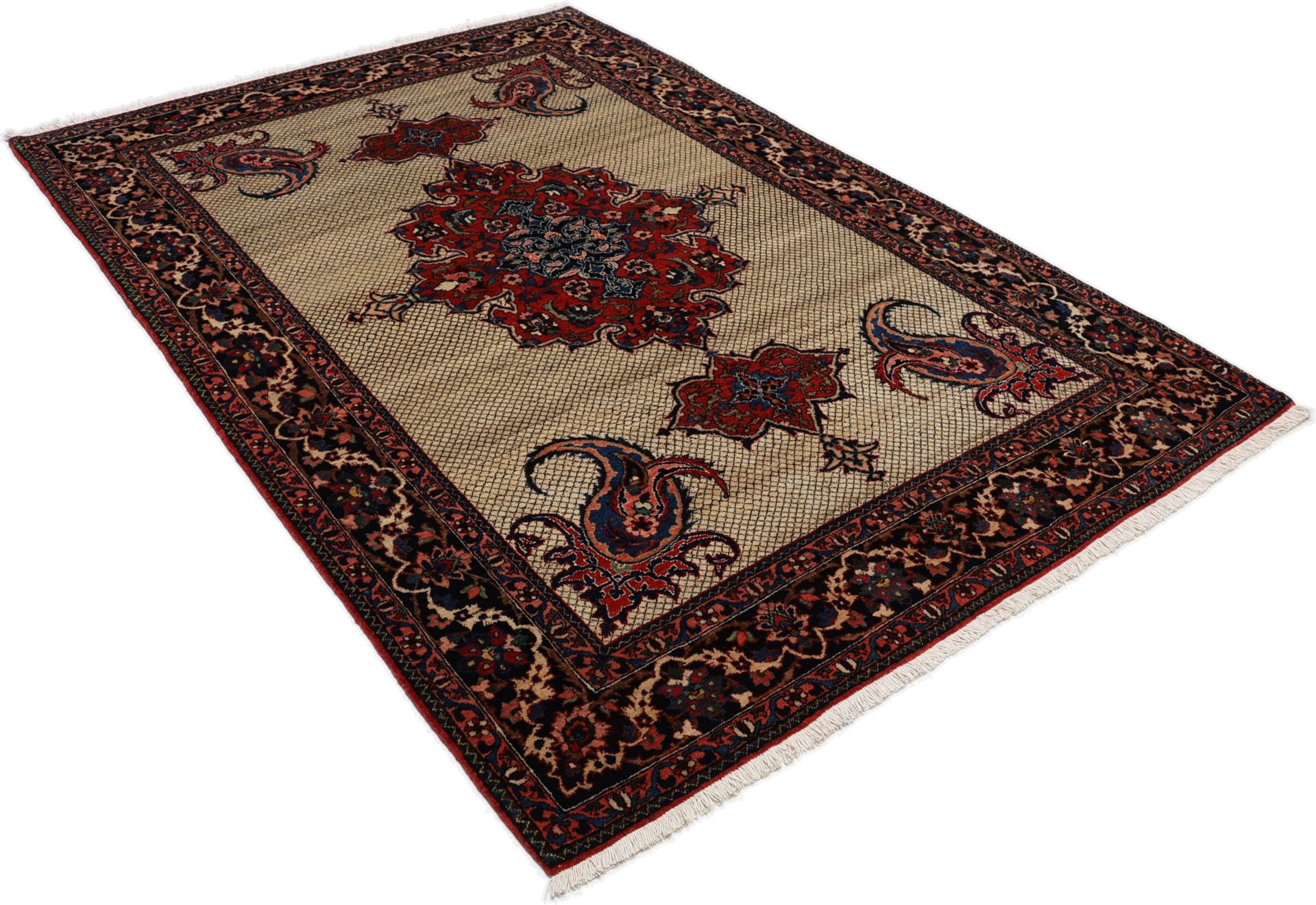 Antiker Perserteppich aus Iran, 150 × 222 cm