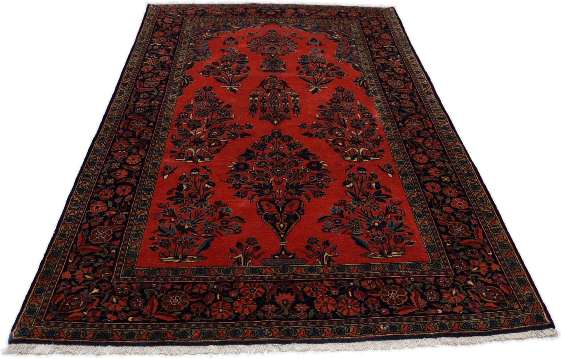 Sarough Perserteppich antik, 130 × 220 cm, Wolle