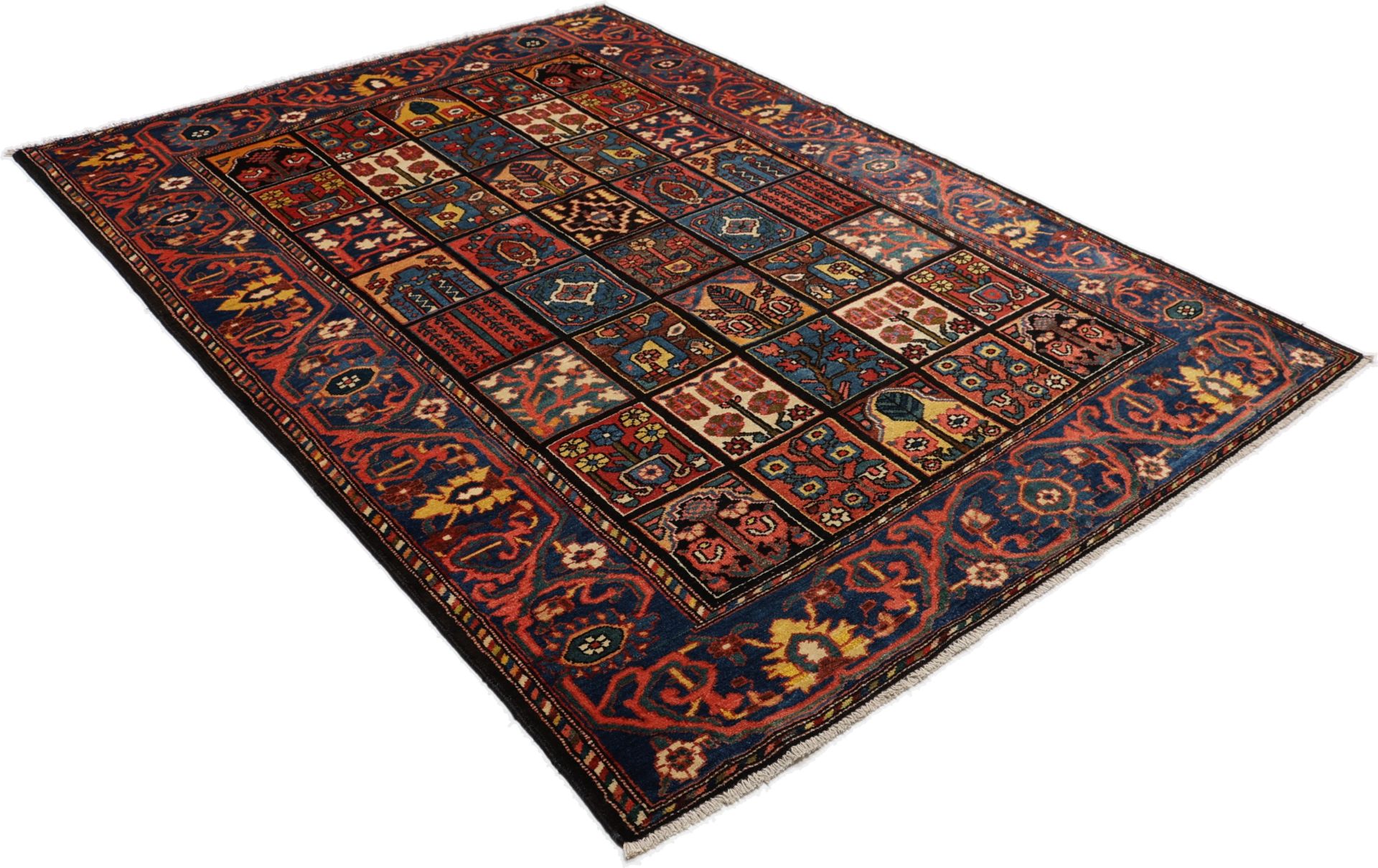 Antiker Bakhtiari Perserteppich aus Iran, 154 × 215 cm