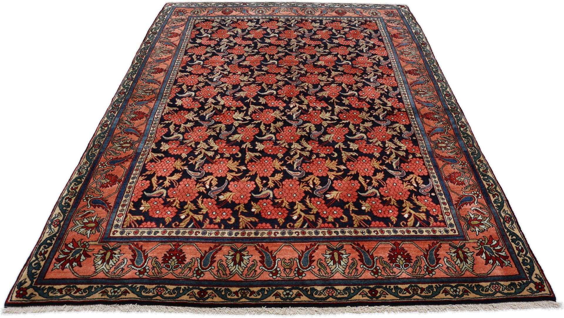 Bijar Perserteppich antik, 145 × 210 cm, Wolle
