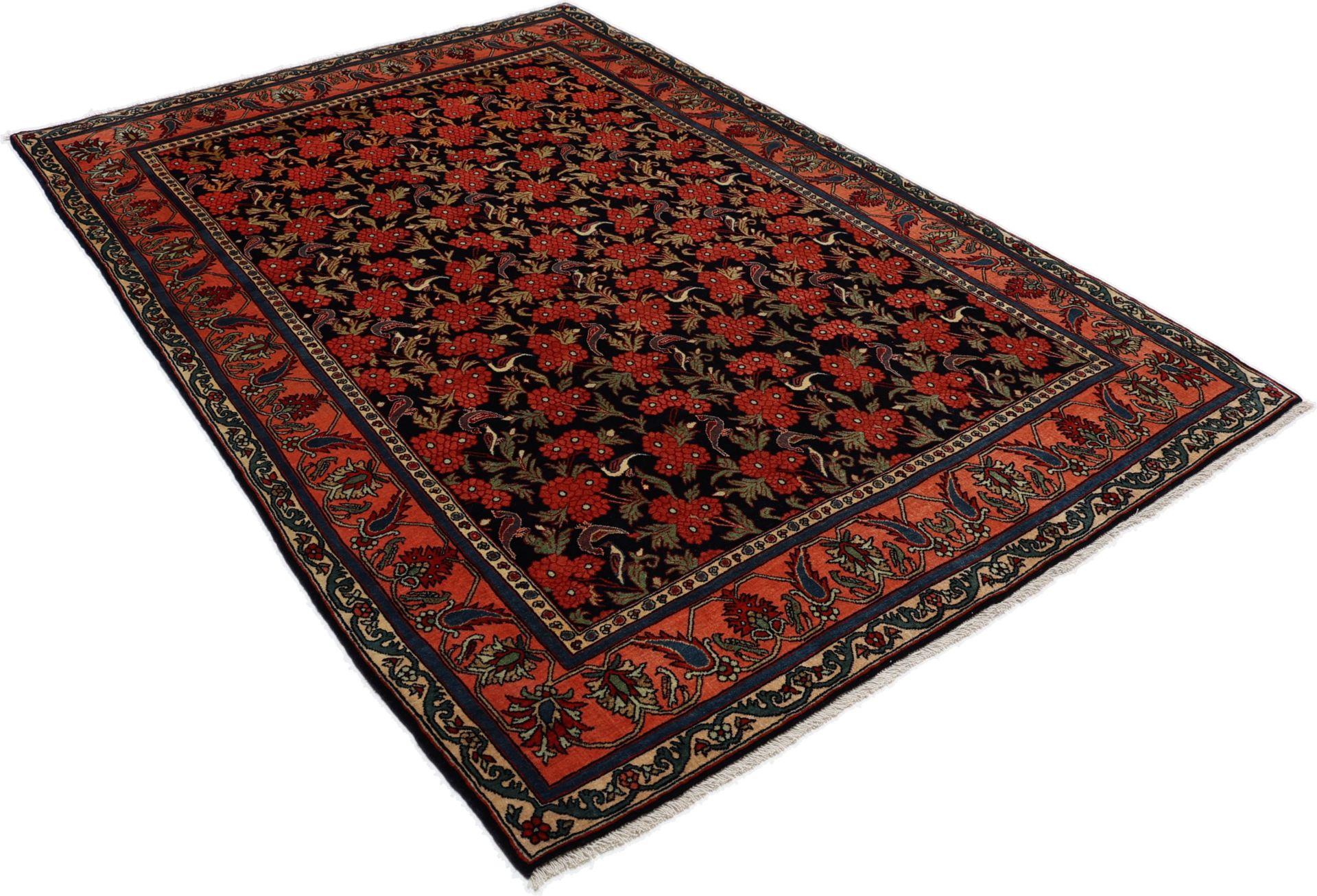 Bijar Perserteppich antik, 145 × 210 cm, Wolle