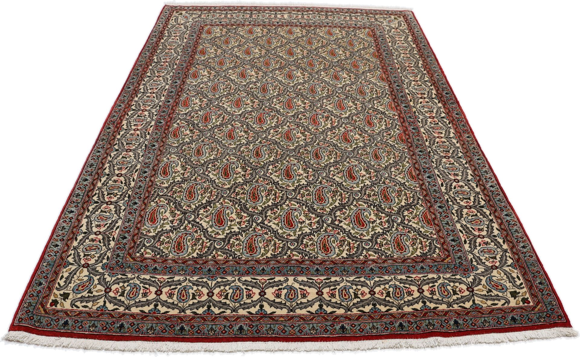 Ghom Perserteppich aus Iran, 140 × 220 cm