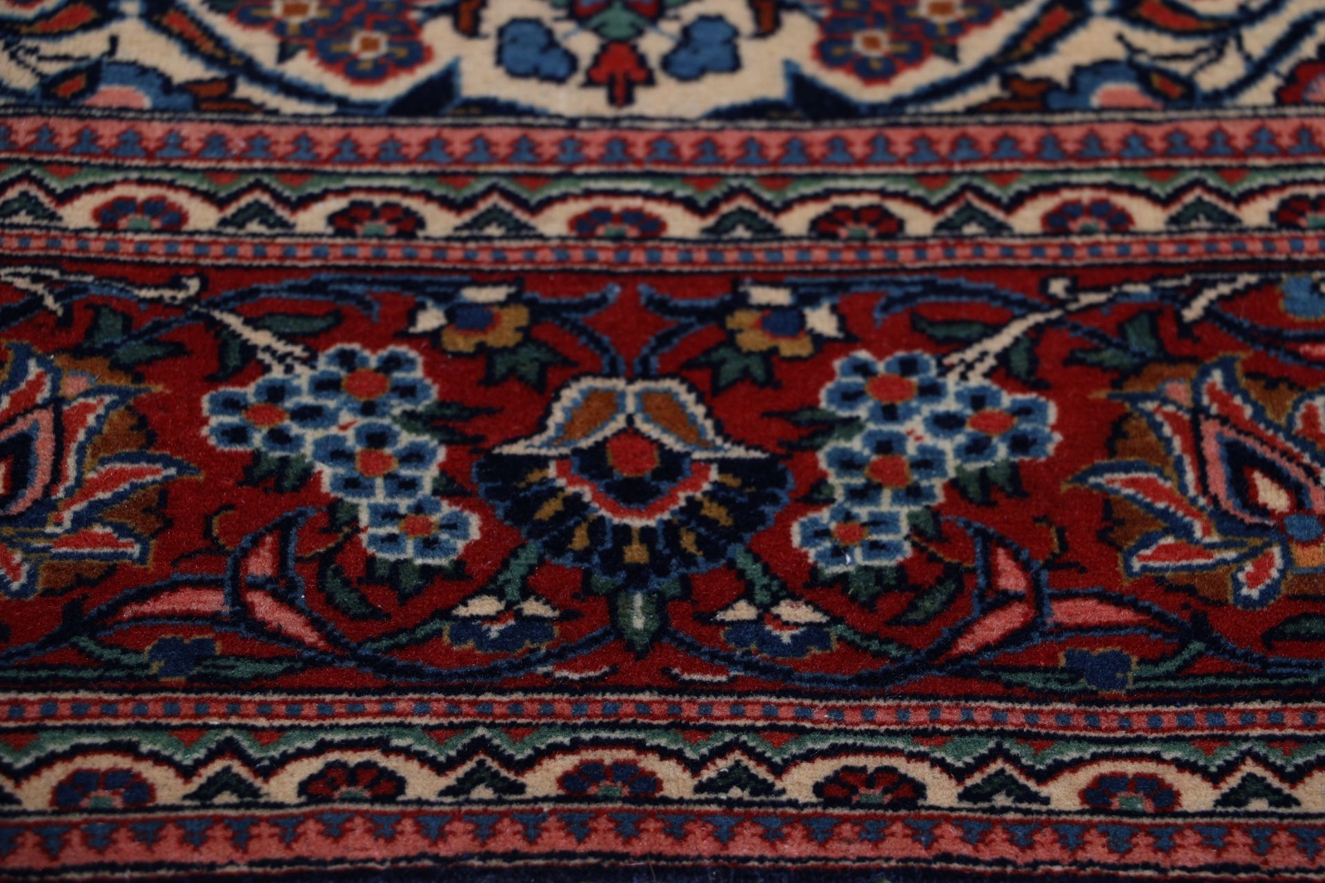 Antiker Kashan Perserteppich, 122 × 211 cm, Wolle