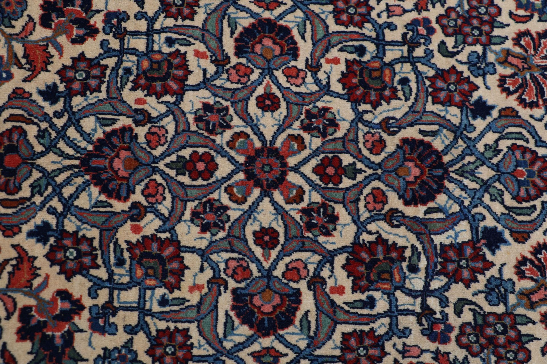 Antiker Kashan Perserteppich, 122 × 211 cm, Wolle