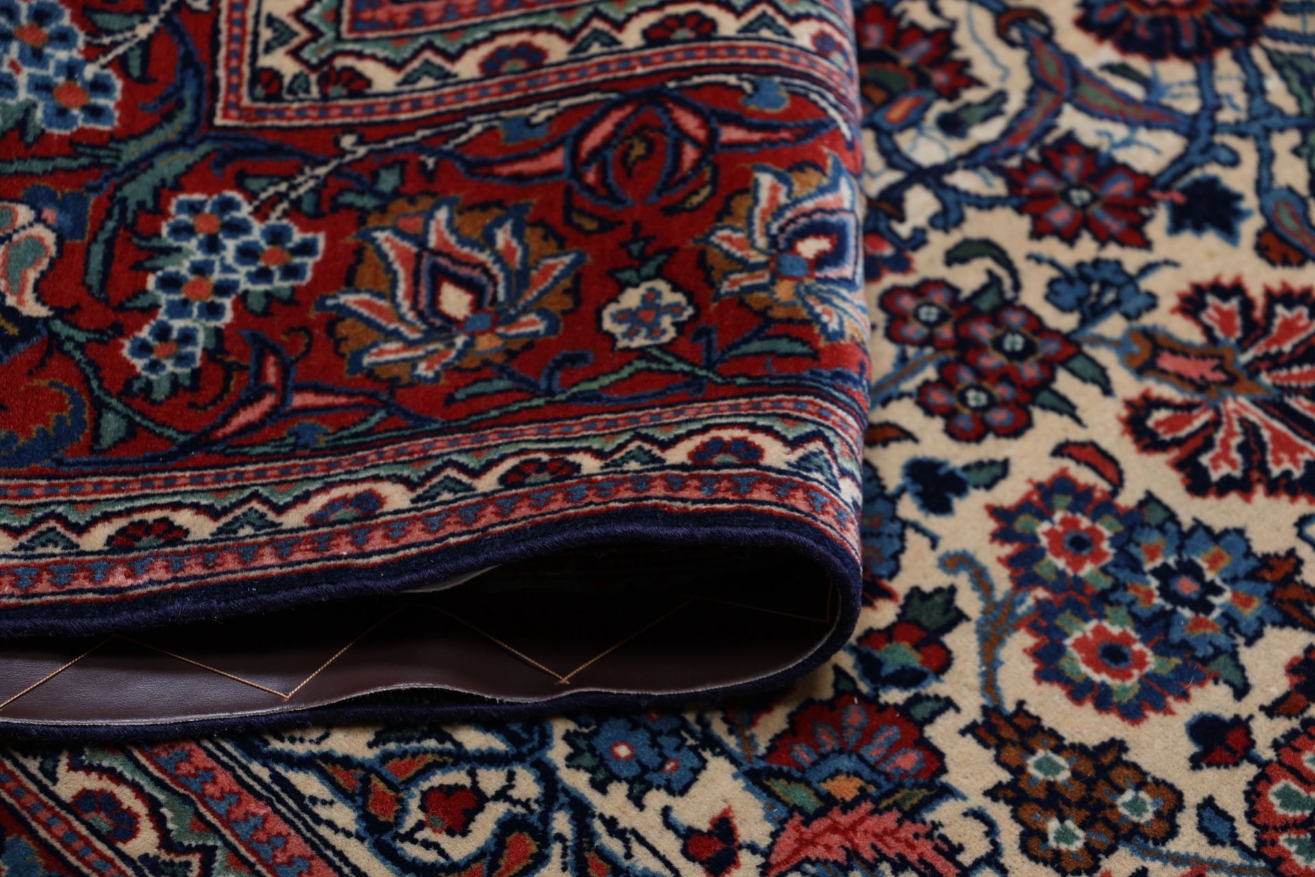 Antiker Kashan Perserteppich, 122 × 211 cm, Wolle