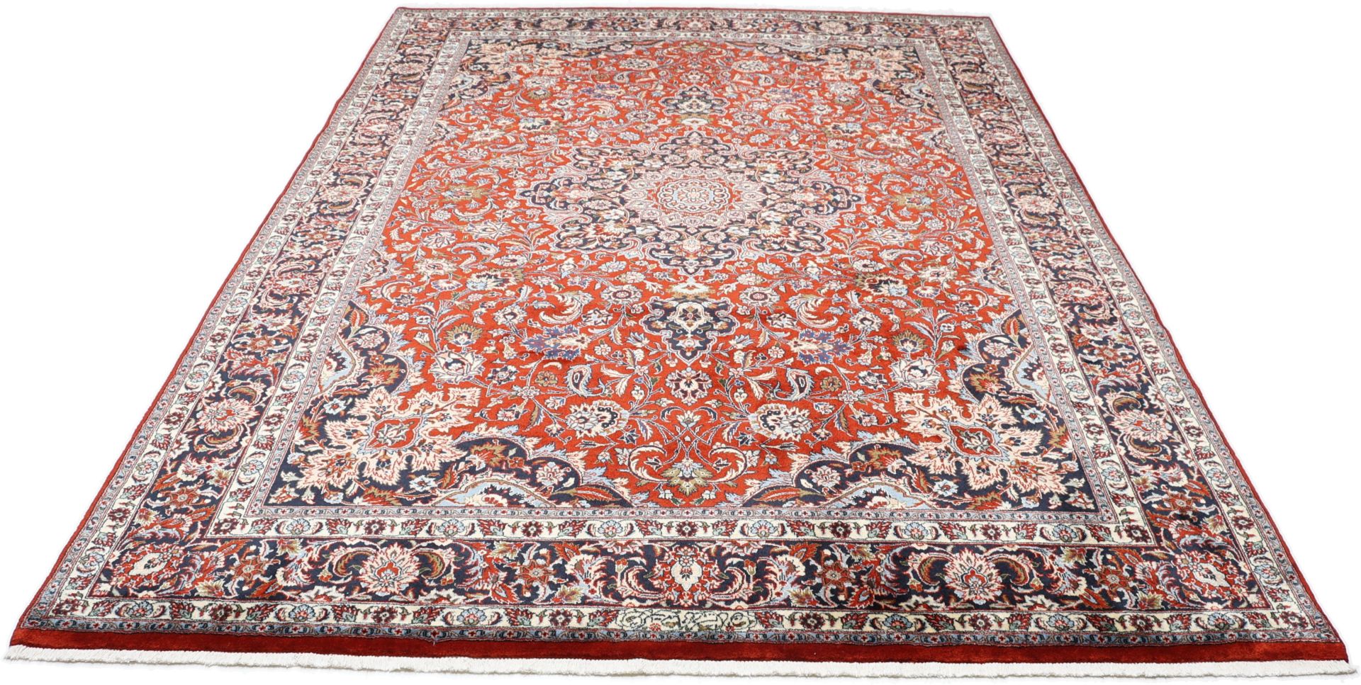 Kashan Perserteppich 256 × 352 cm aus Wolle, handgeknüpft