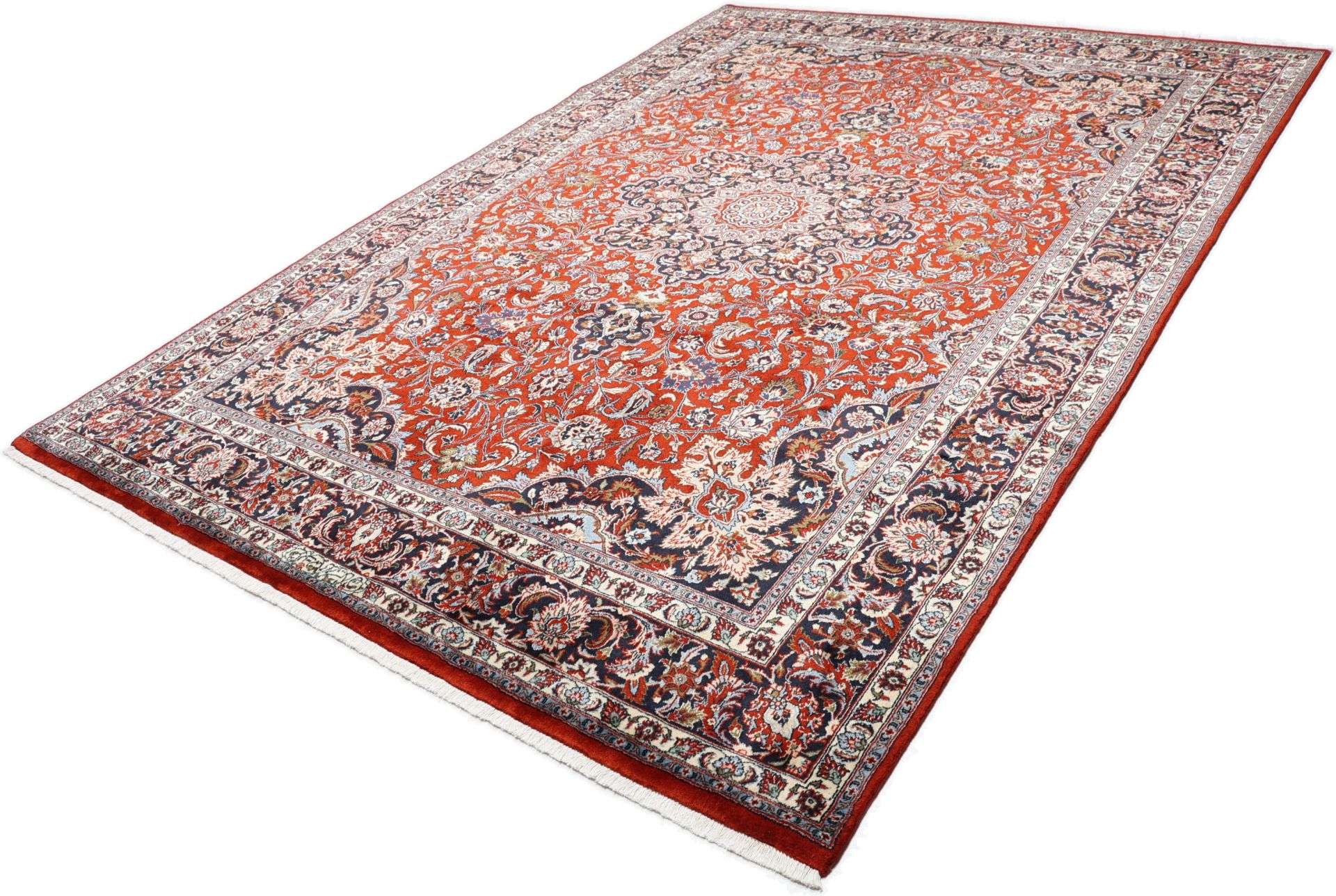 Kashan Perserteppich 256 × 352 cm aus Wolle, handgeknüpft