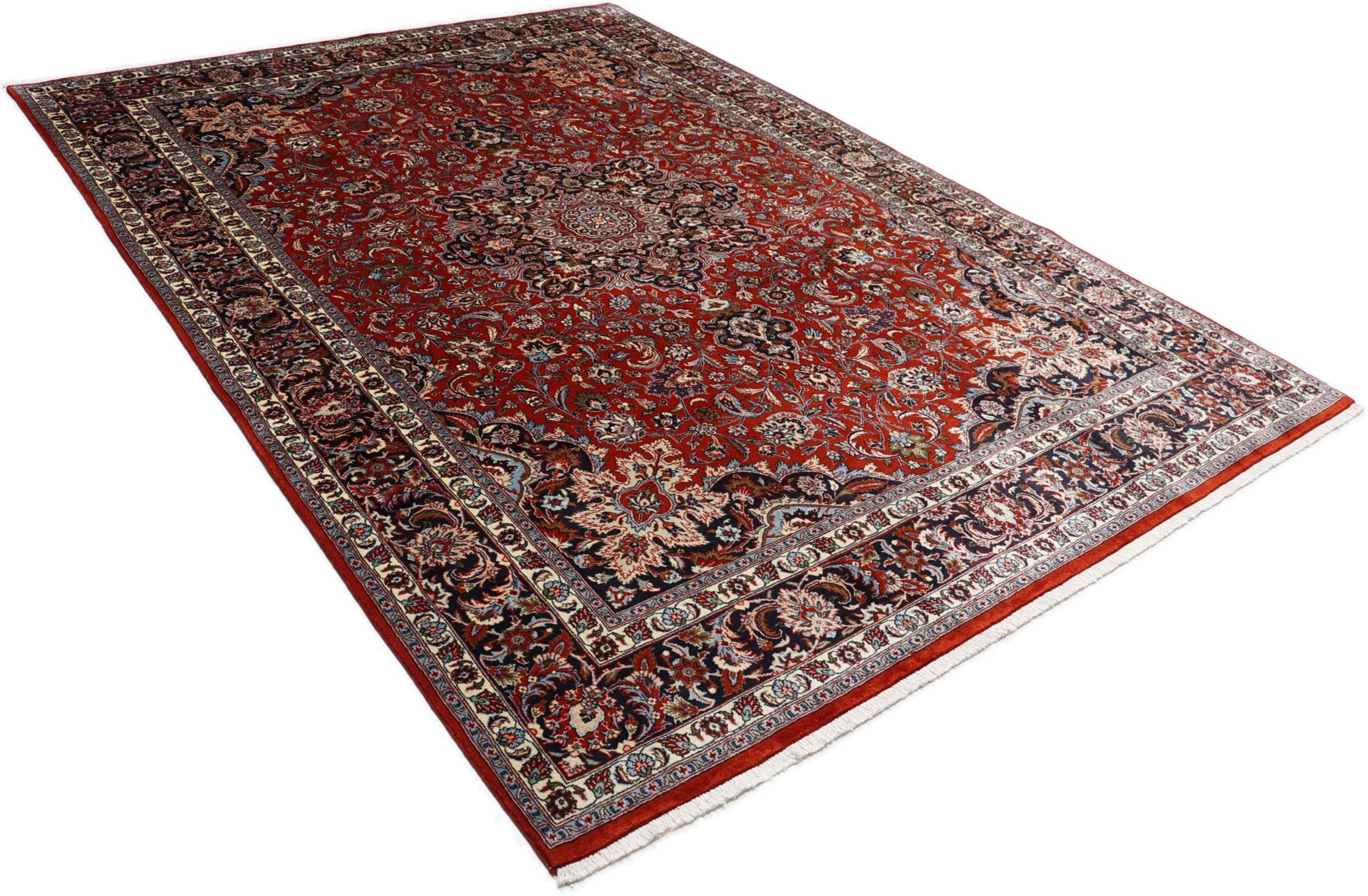 Kashan Perserteppich 256 × 352 cm aus Wolle, handgeknüpft