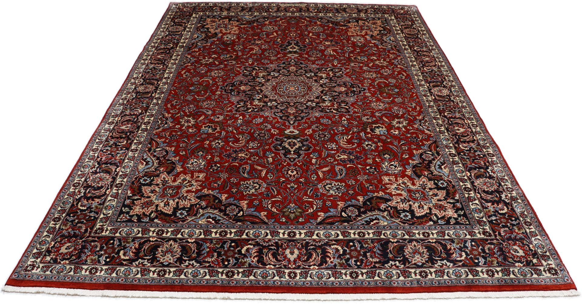 Kashan Perserteppich 256 × 352 cm aus Wolle, handgeknüpft