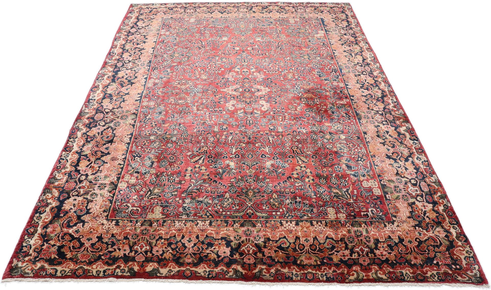 Antiker Sarough Perserteppich, 260 × 370 cm, Wolle