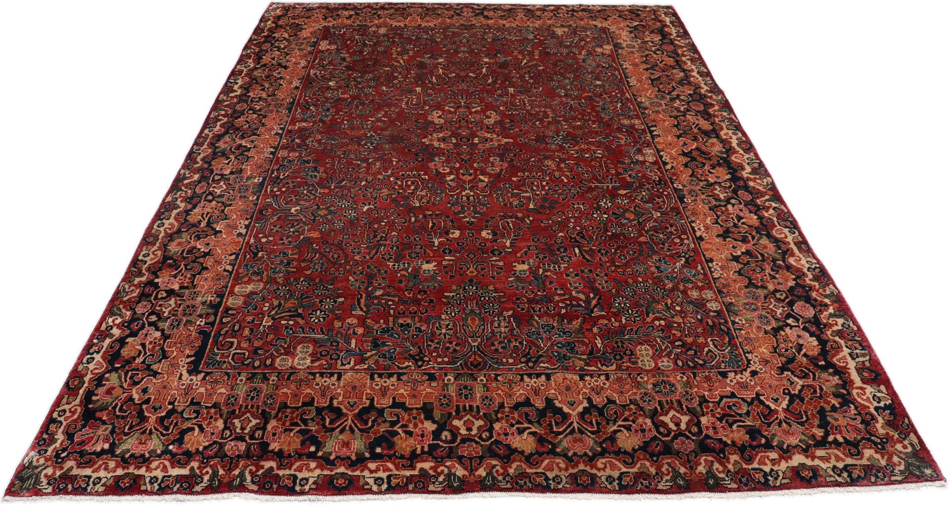 Antiker Sarough Perserteppich, 260 × 370 cm, Wolle