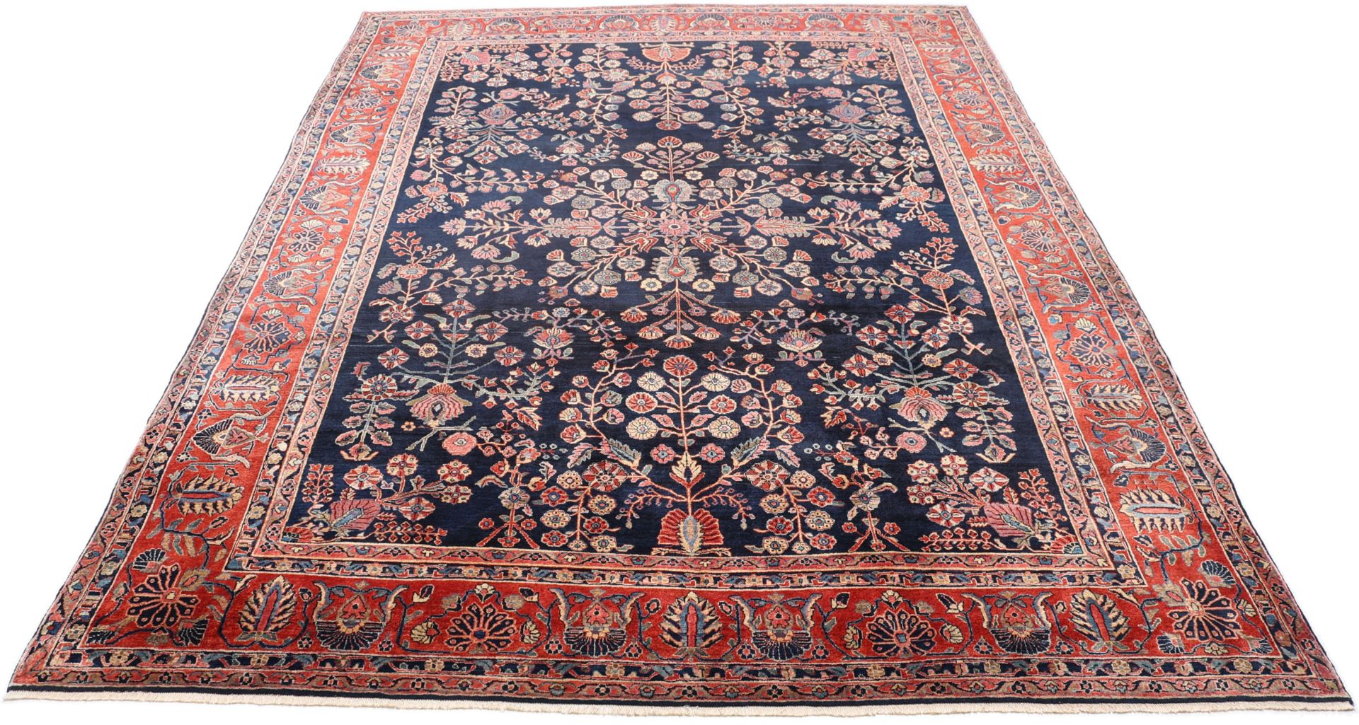 Antiker Sarough Perserteppich, 265 × 355 cm, Wolle
