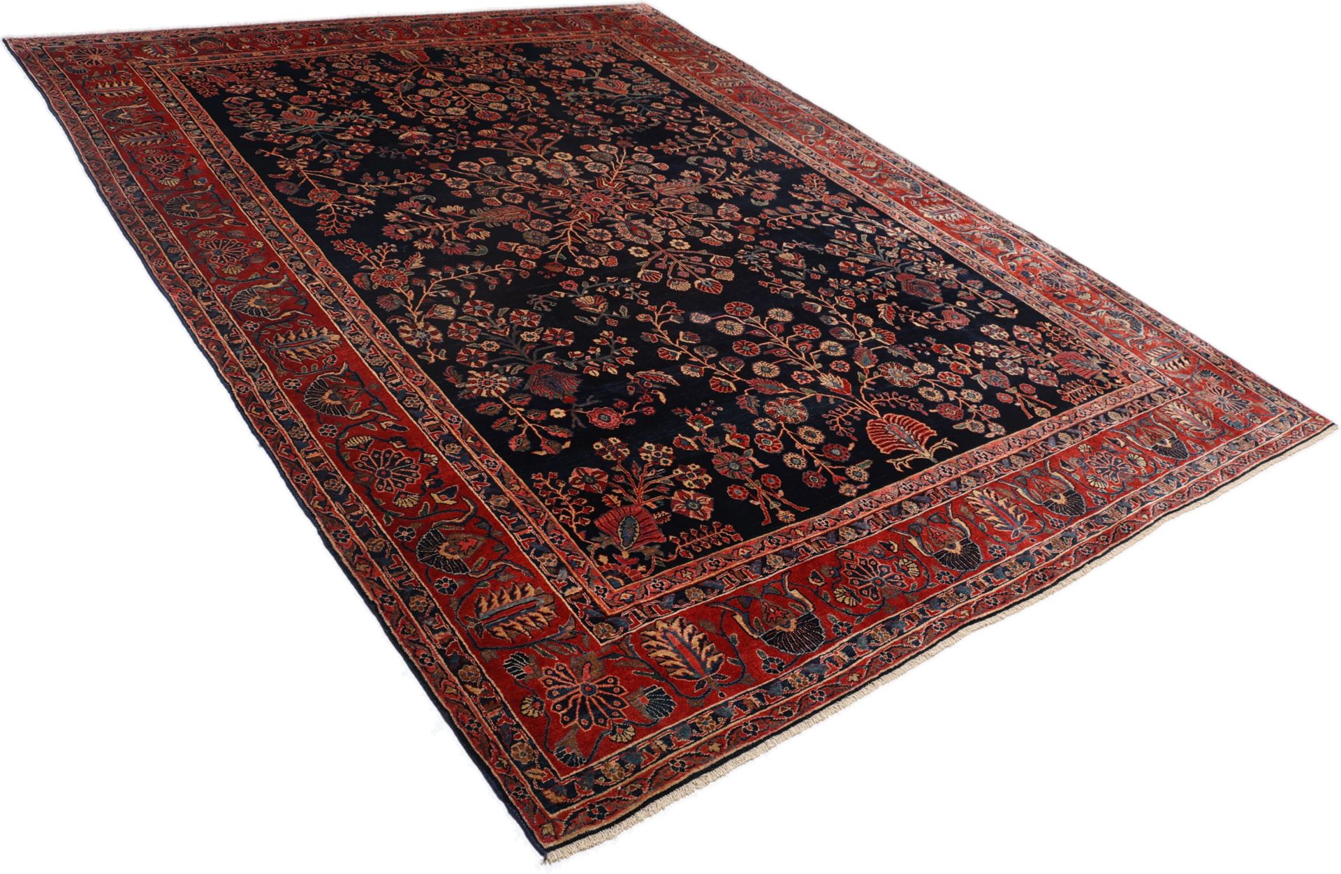 Antiker Sarough Perserteppich, 265 × 355 cm, Wolle