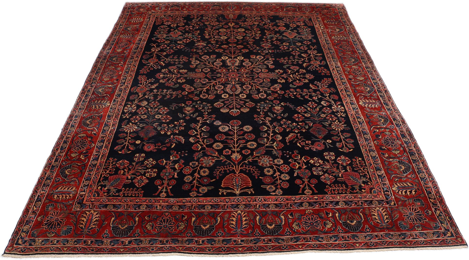 Antiker Sarough Perserteppich, 265 × 355 cm, Wolle