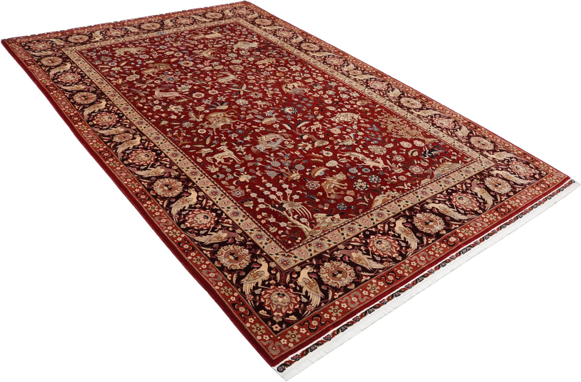 Antiker Täbriz Perserteppich, 200 × 300 cm, Wolle & Seide