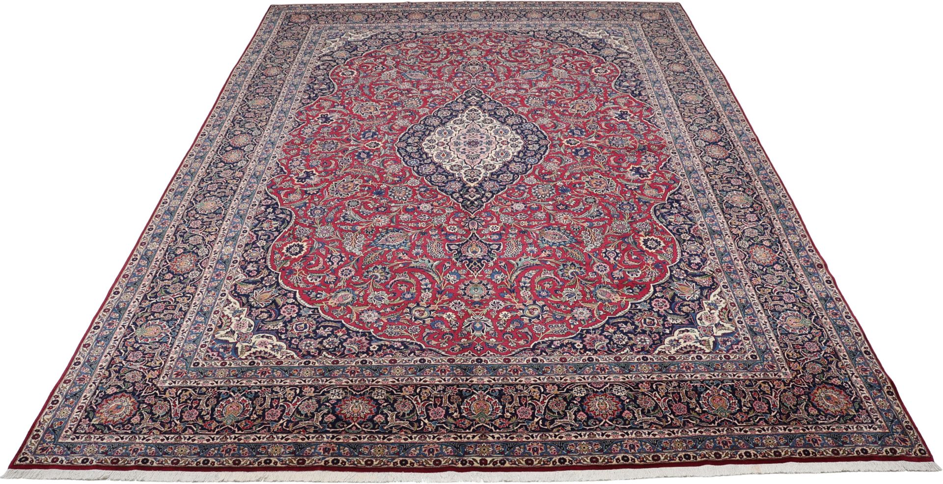 Handgeknüpfter Kashan Perserteppich, 320 × 440 cm, Wolle
