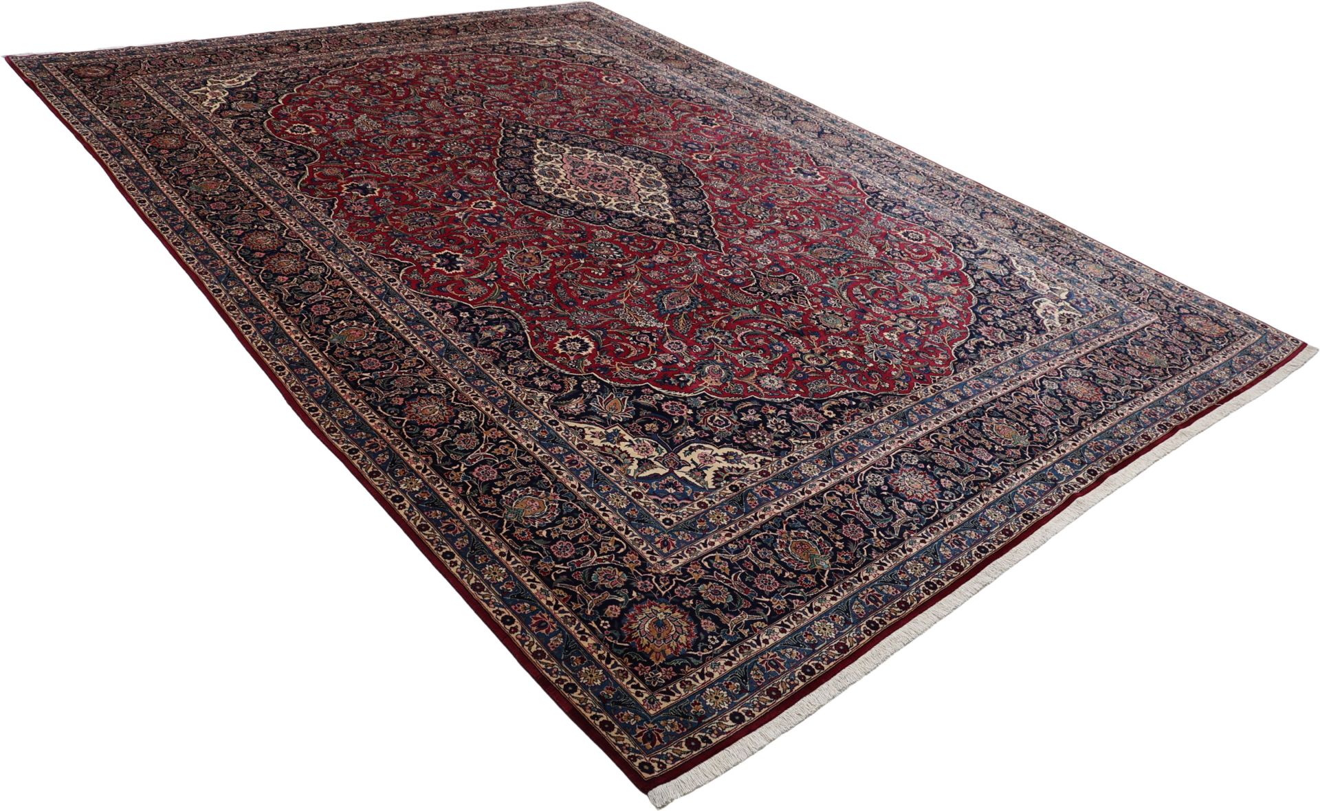Handgeknüpfter Kashan Perserteppich, 320 × 440 cm, Wolle