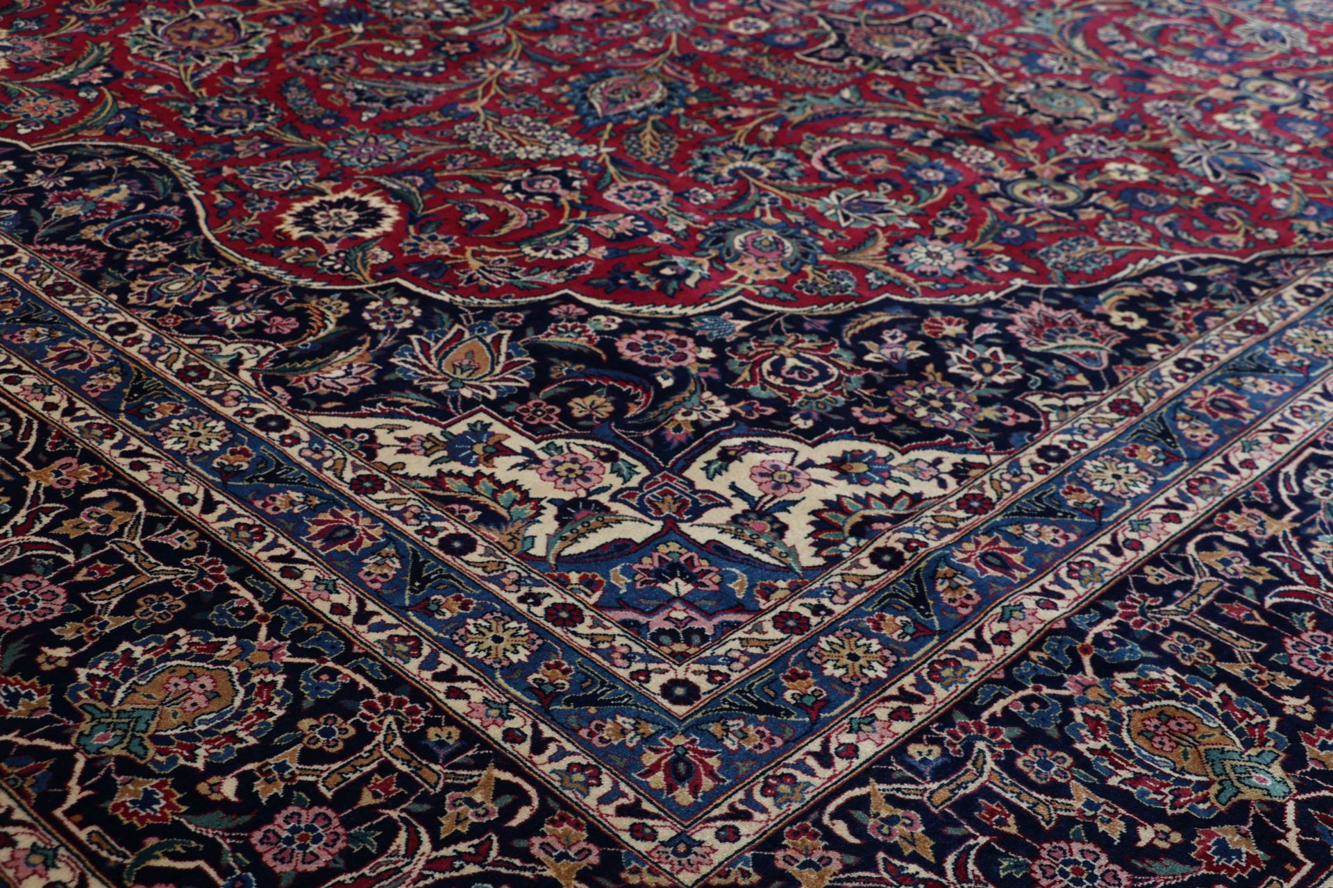 Handgeknüpfter Kashan Perserteppich, 320 × 440 cm, Wolle
