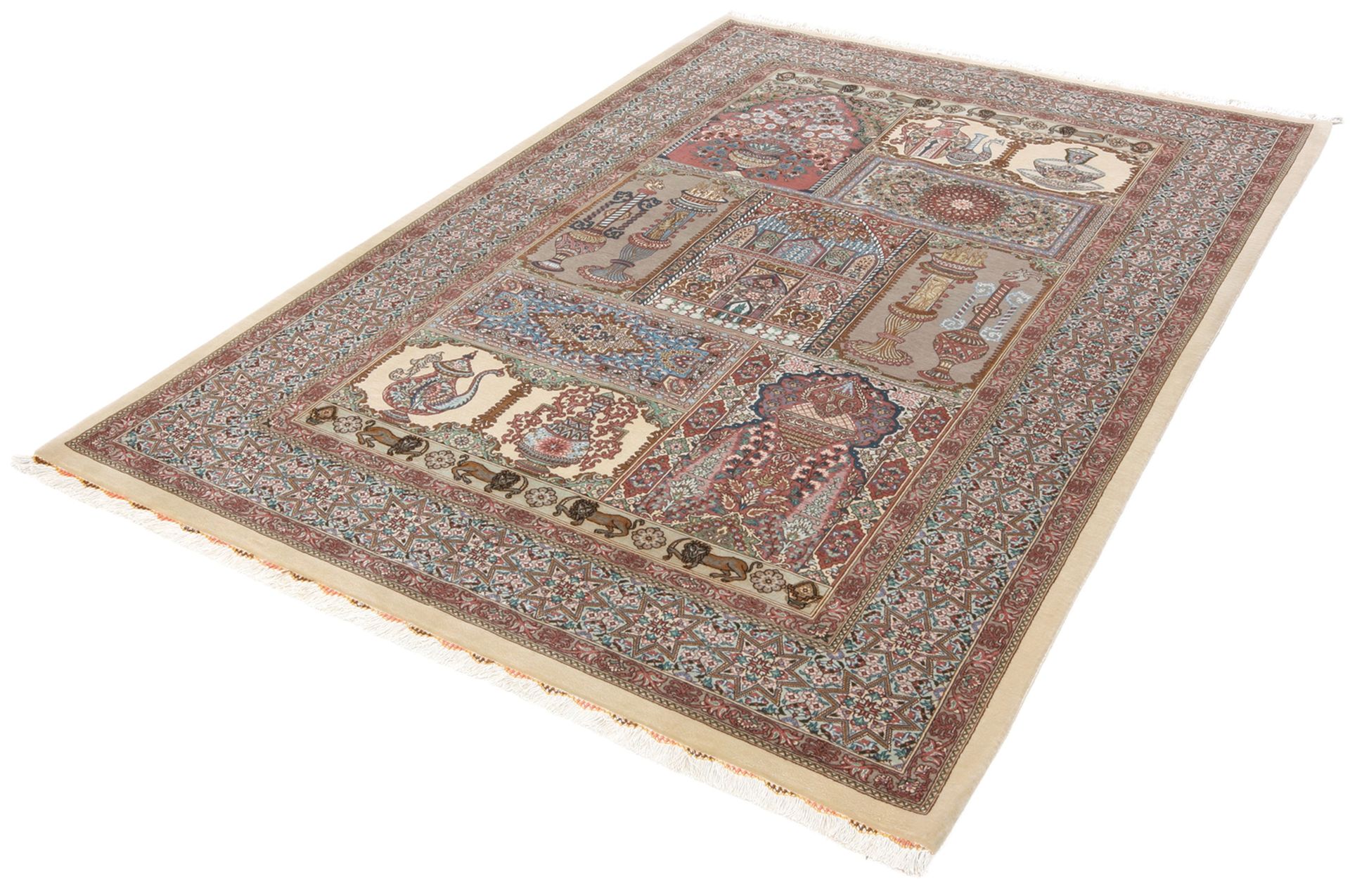 Handgeknüpfter Ghom Perserteppich 148 × 223 cm