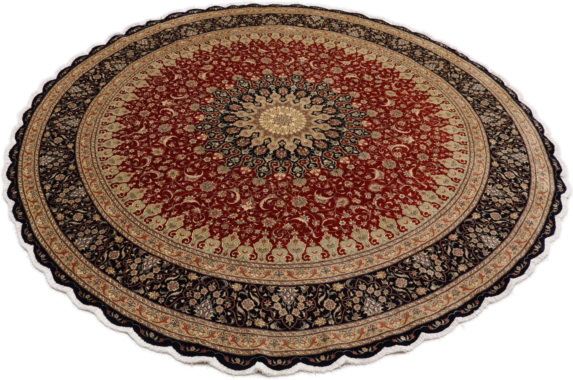 perserteppich-ghom-203-x-203-cm-schurwolle-handgeknupft-exklusiv-3 Handgeknüpfter Ghom Perserteppich, 203 × 203 cm, Wolle