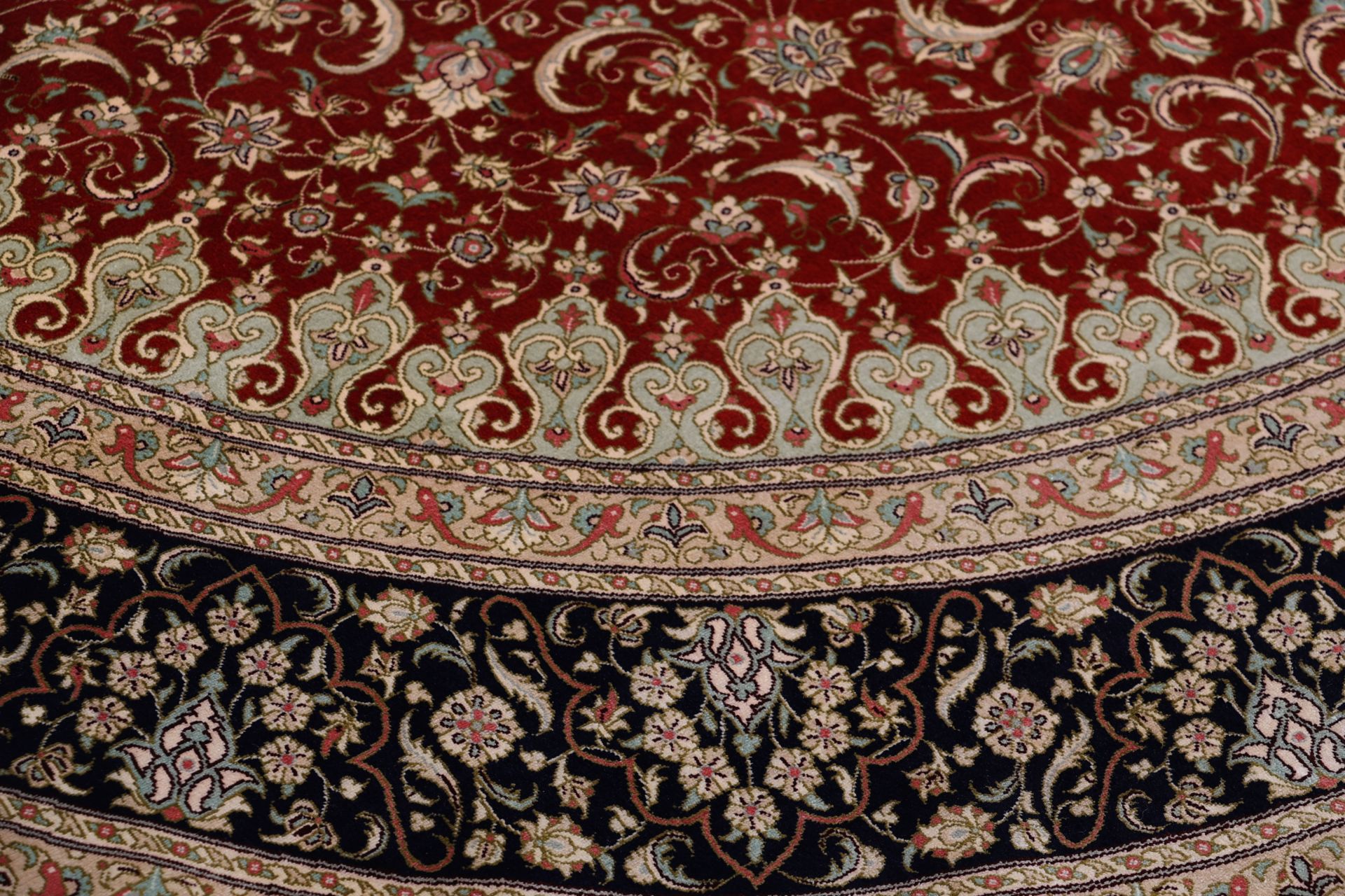 perserteppich-ghom-203-x-203-cm-schurwolle-handgeknupft-exklusiv-4 Handgeknüpfter Ghom Perserteppich, 203 × 203 cm, Wolle