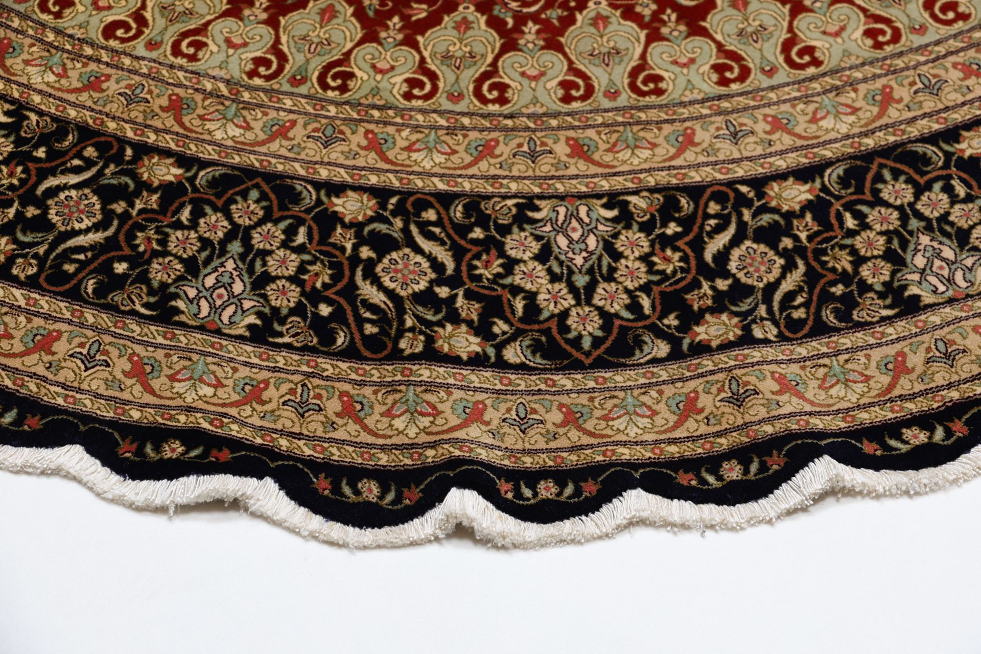 perserteppich-ghom-203-x-203-cm-schurwolle-handgeknupft-exklusiv-5 Handgeknüpfter Ghom Perserteppich, 203 × 203 cm, Wolle