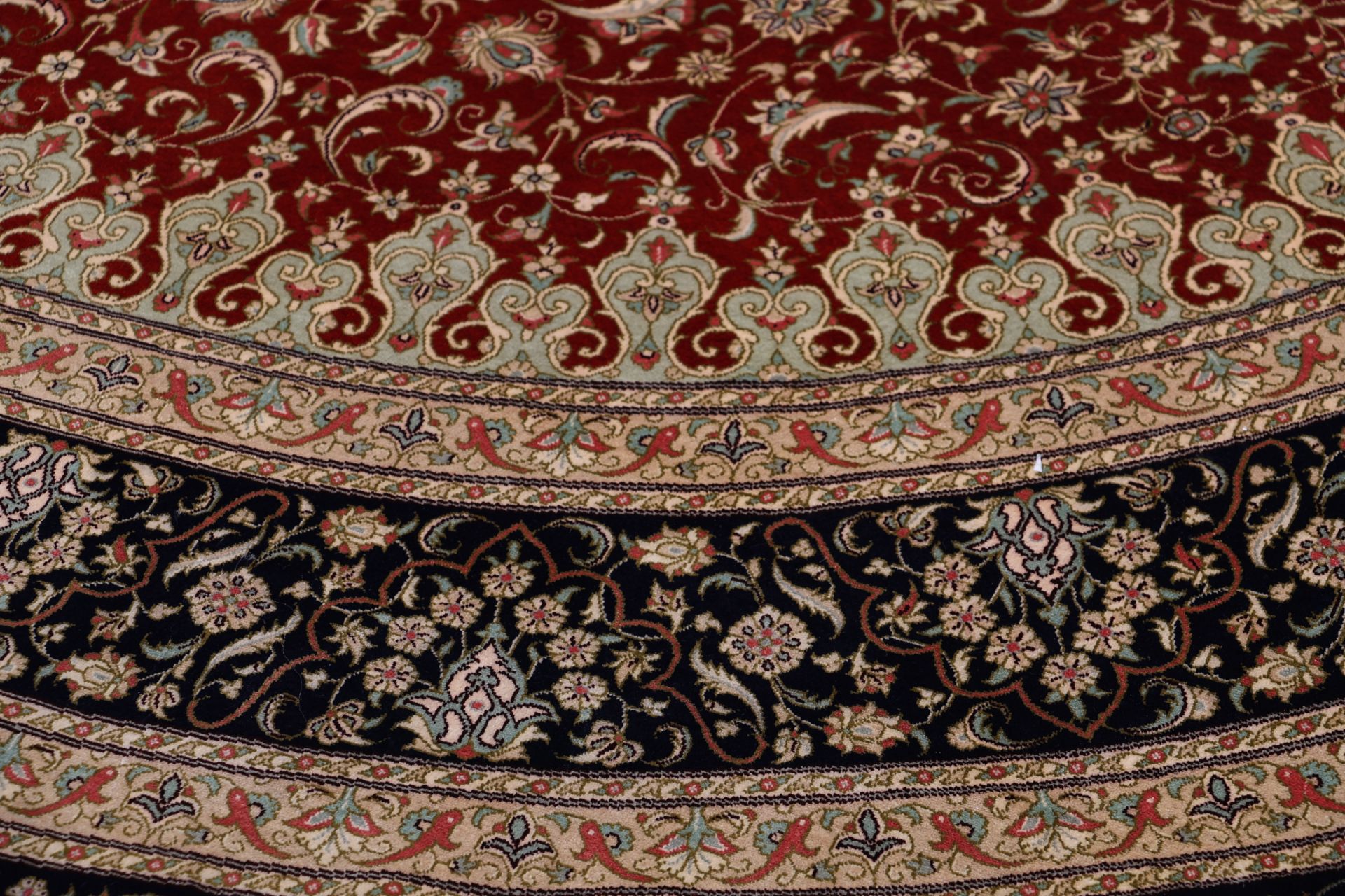 perserteppich-ghom-203-x-203-cm-schurwolle-handgeknupft-exklusiv-6 Handgeknüpfter Ghom Perserteppich, 203 × 203 cm, Wolle
