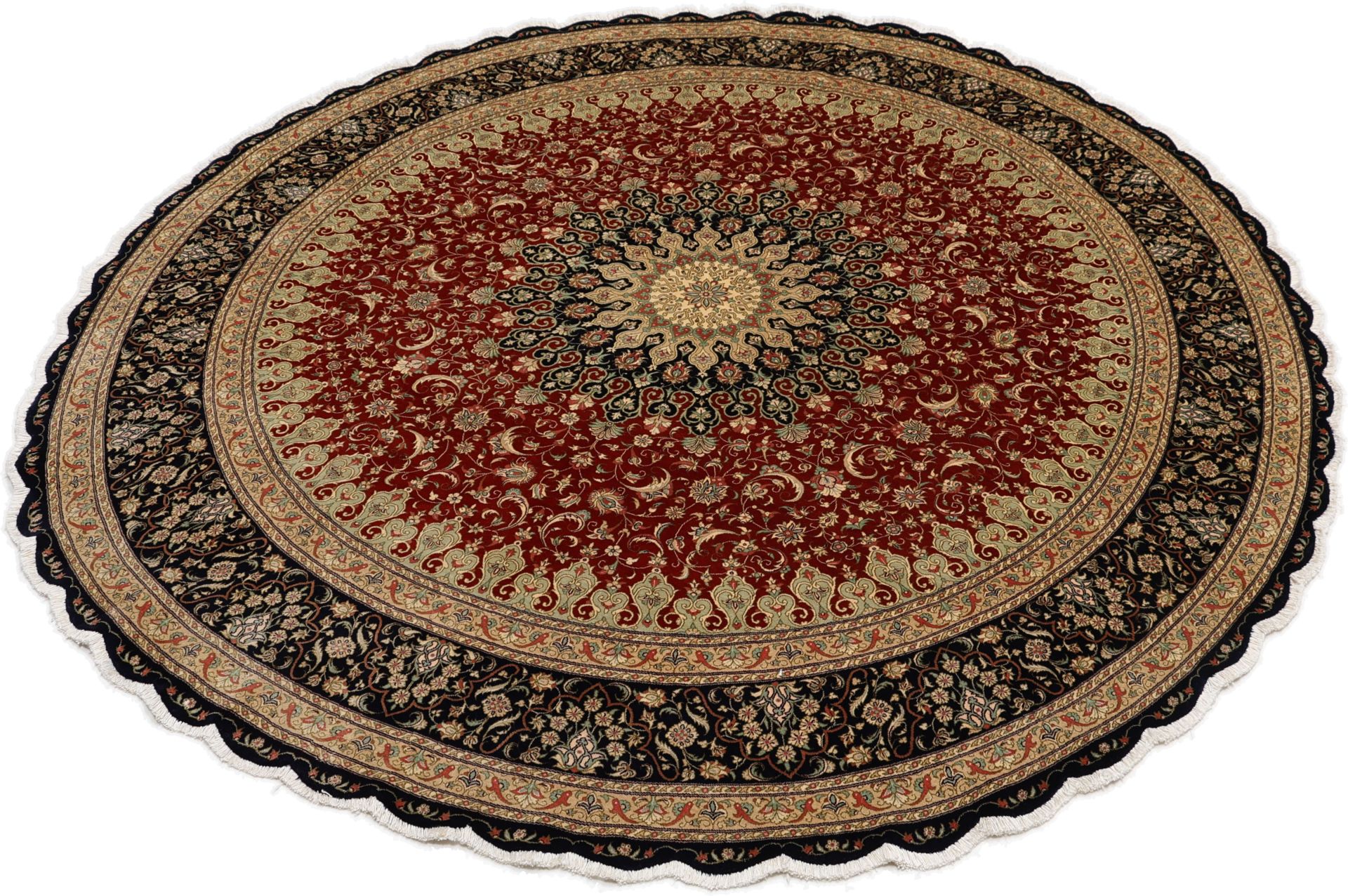 perserteppich-ghom-203-x-203-cm-schurwolle-handgeknupft-exklusiv-7 Handgeknüpfter Ghom Perserteppich, 203 × 203 cm, Wolle