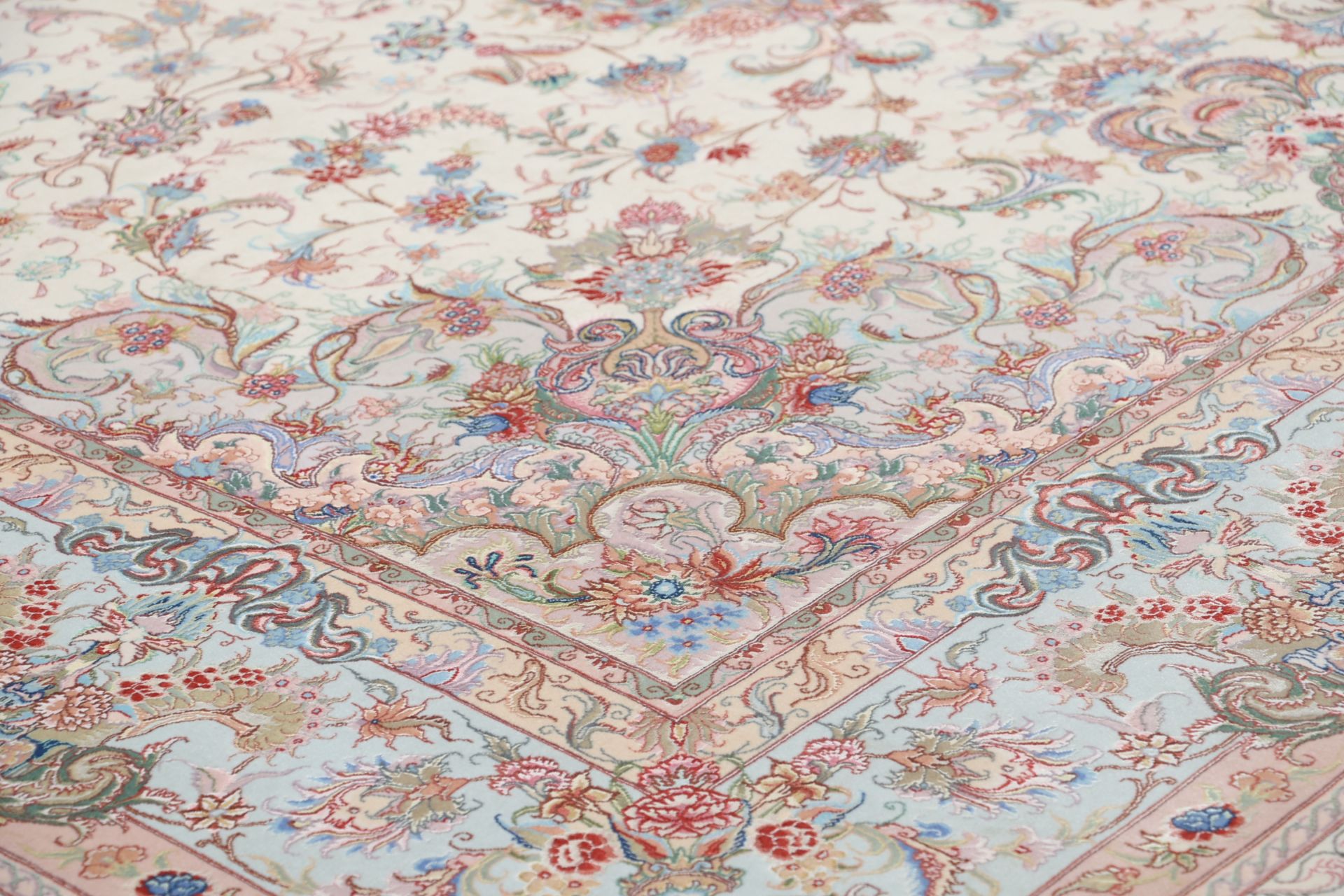 Handgeknüpfter Täbriz Perserteppich, 200 × 300 cm, Wolle & Seide