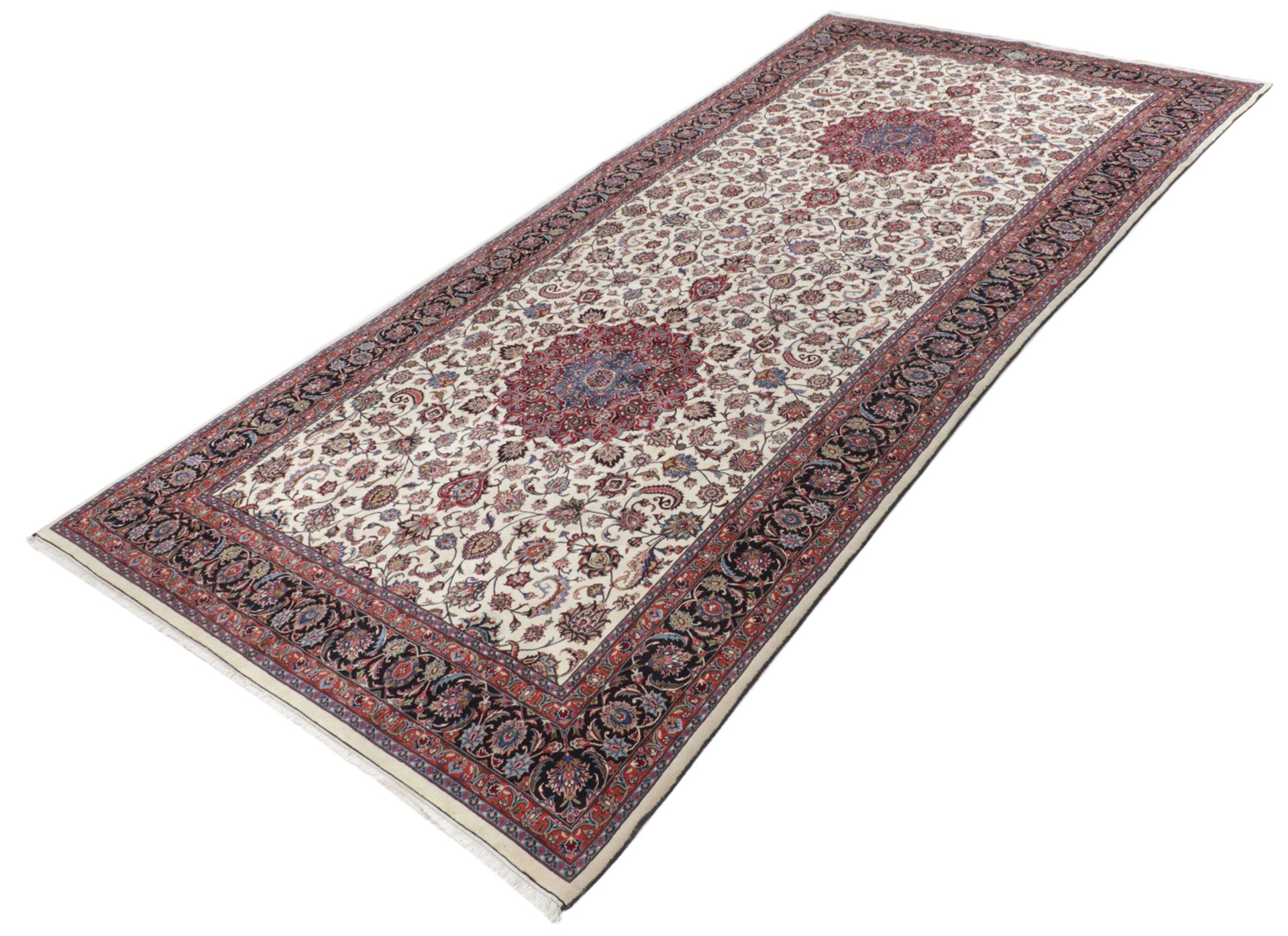 perserteppich-mashad-254-x-539-cm-schurwolle-handgeknupft-1 Mashhad Perserteppich aus Iran, 254 × 539 cm