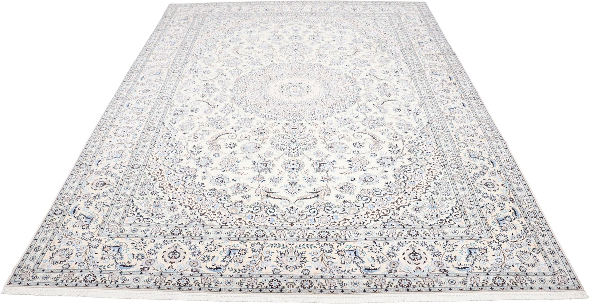 Nain Perserteppich 265 × 367 cm aus Wolle & Seide, handgeknüpft