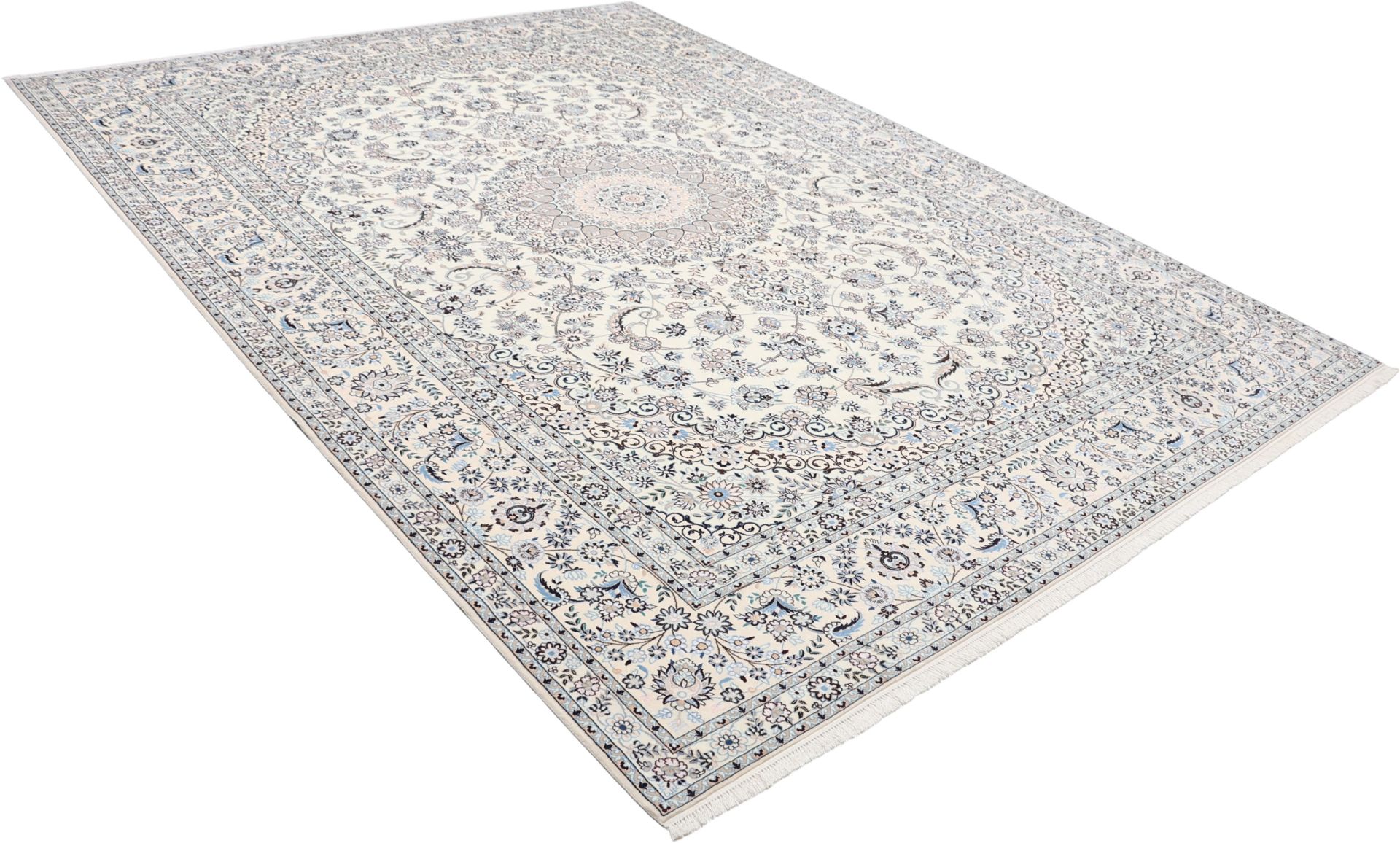 Nain Perserteppich 265 × 367 cm aus Wolle & Seide, handgeknüpft