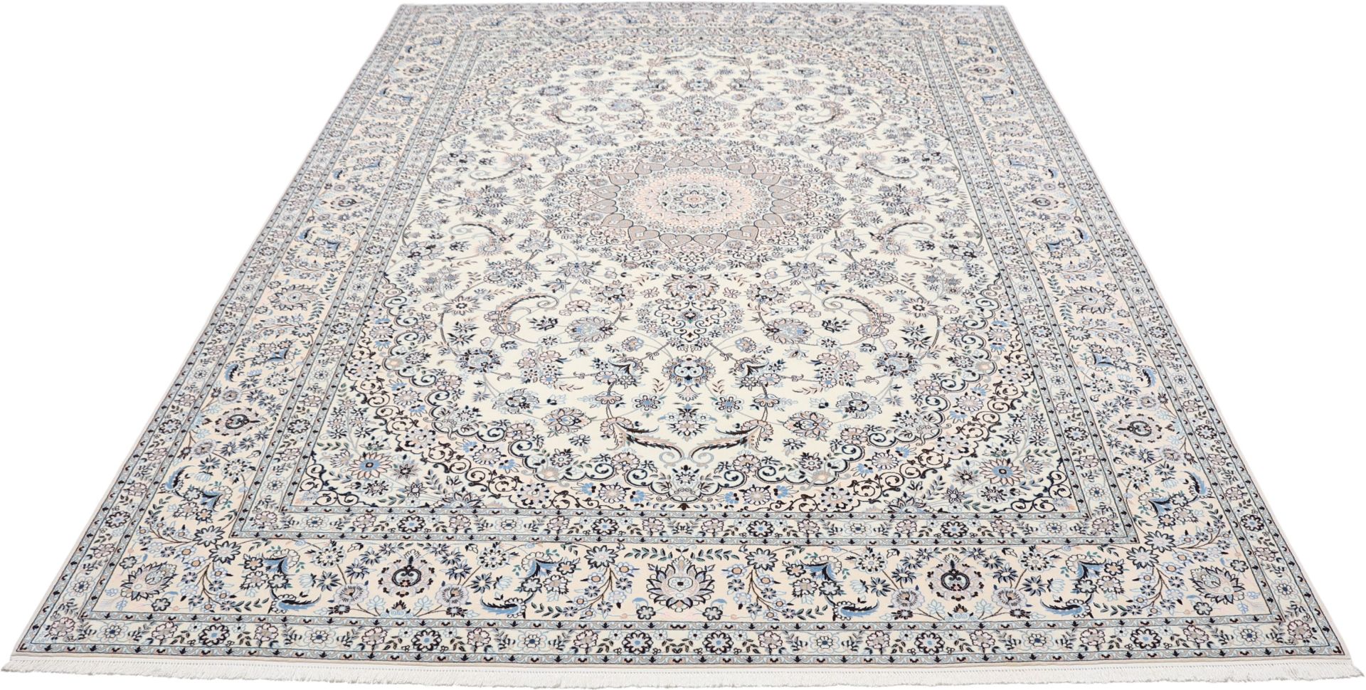 Nain Perserteppich 265 × 367 cm aus Wolle & Seide, handgeknüpft