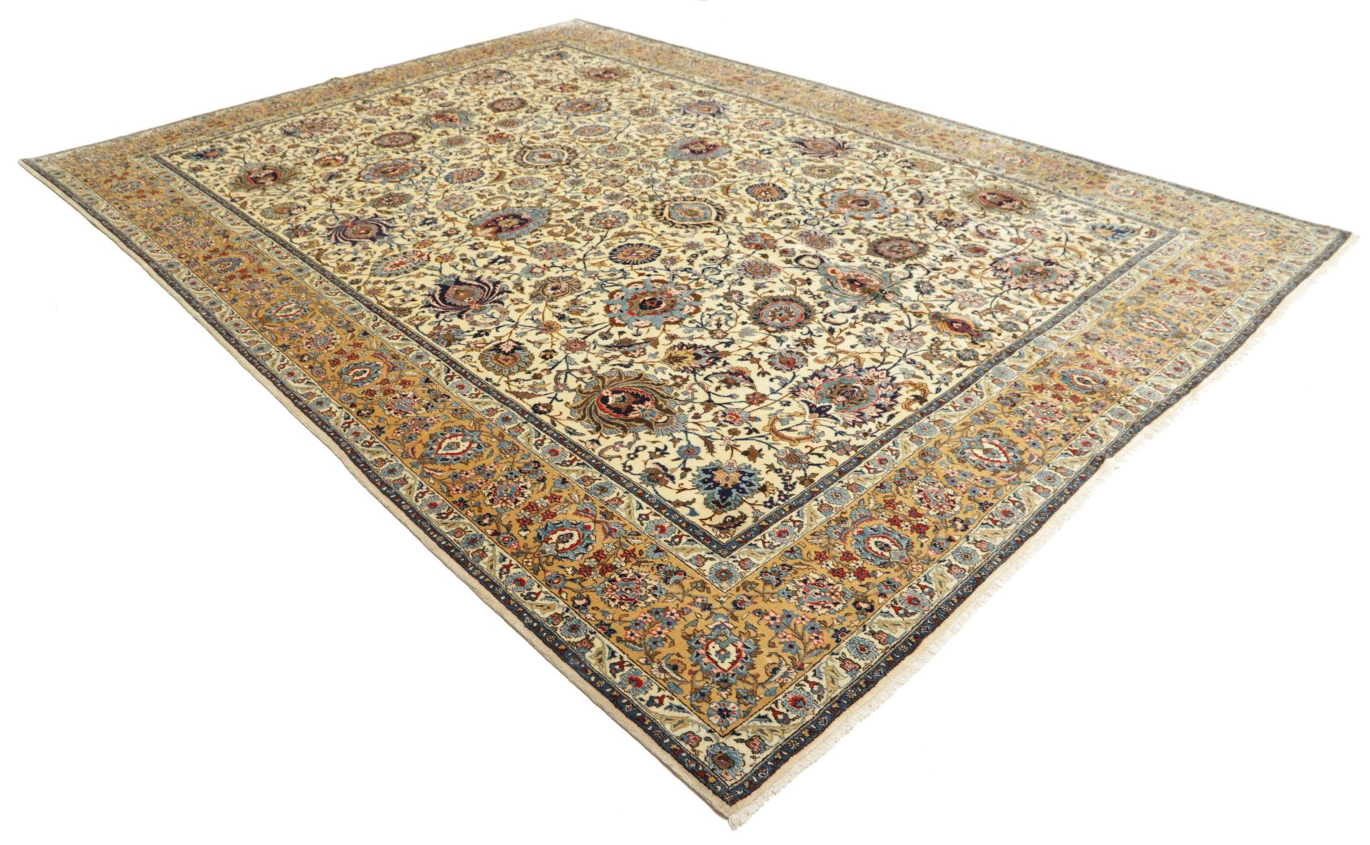 Kashan Perserteppich 320 × 460 cm aus Wolle, handgeknüpft