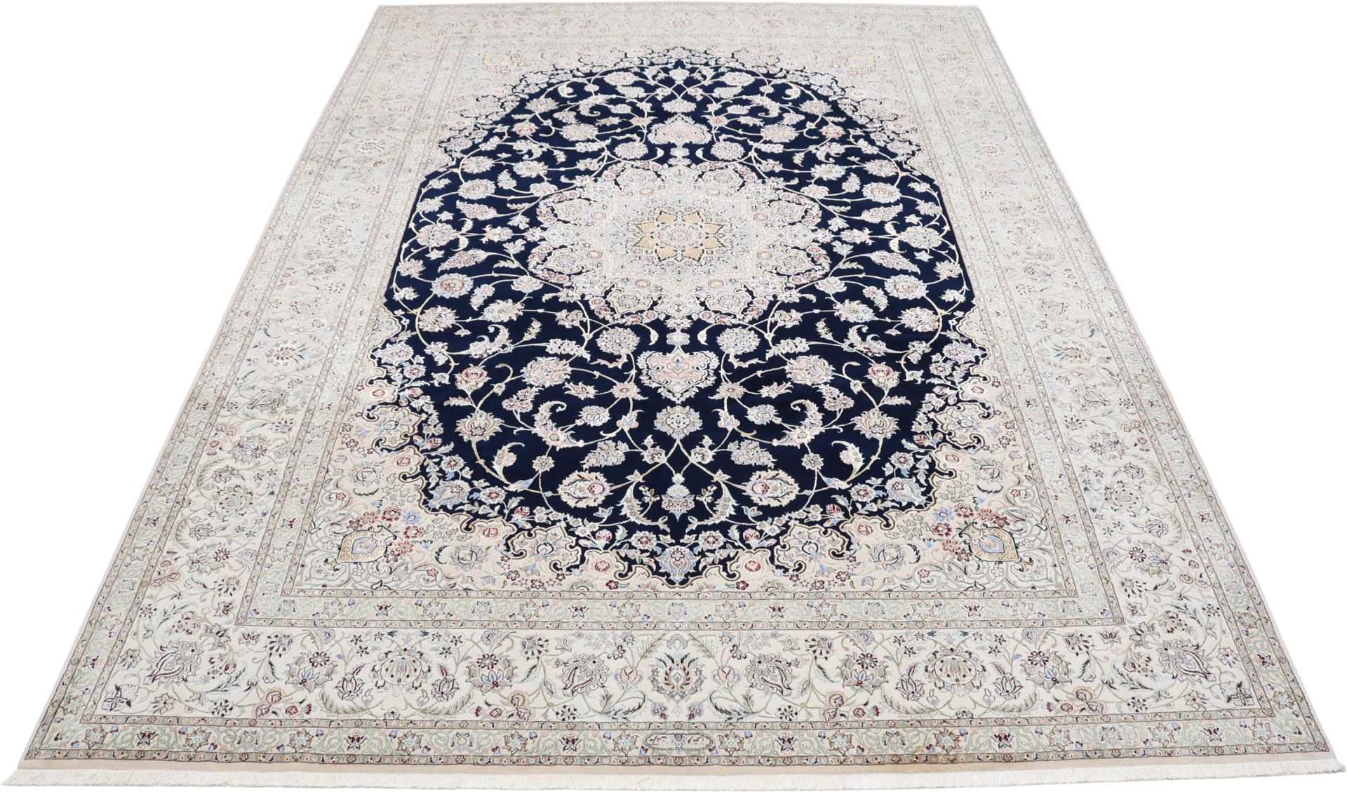 perserteppich-nain-217-x-307-cm-schurwolle-seide-handgeknupft-5 Nain Perserteppich 217 × 307 cm aus Wolle & Seide, handgeknüpft